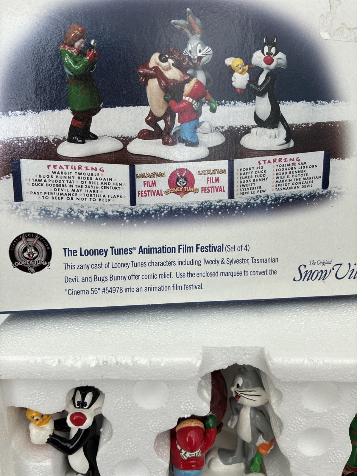 Dept 56 The Looney Tunes Animation Film Festival Snow Village 1999