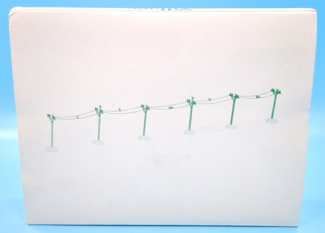 Dept 56 Village Telephone Poles Set of 6 #52656 – Christmas Accessory NIB