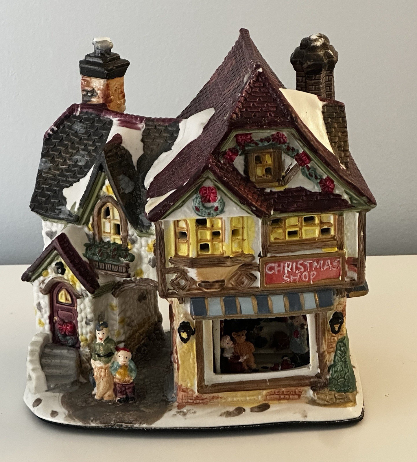 Victoria Falls Porcelain Lighted House Series 6 Top Shop Christmas Village 7x7x4