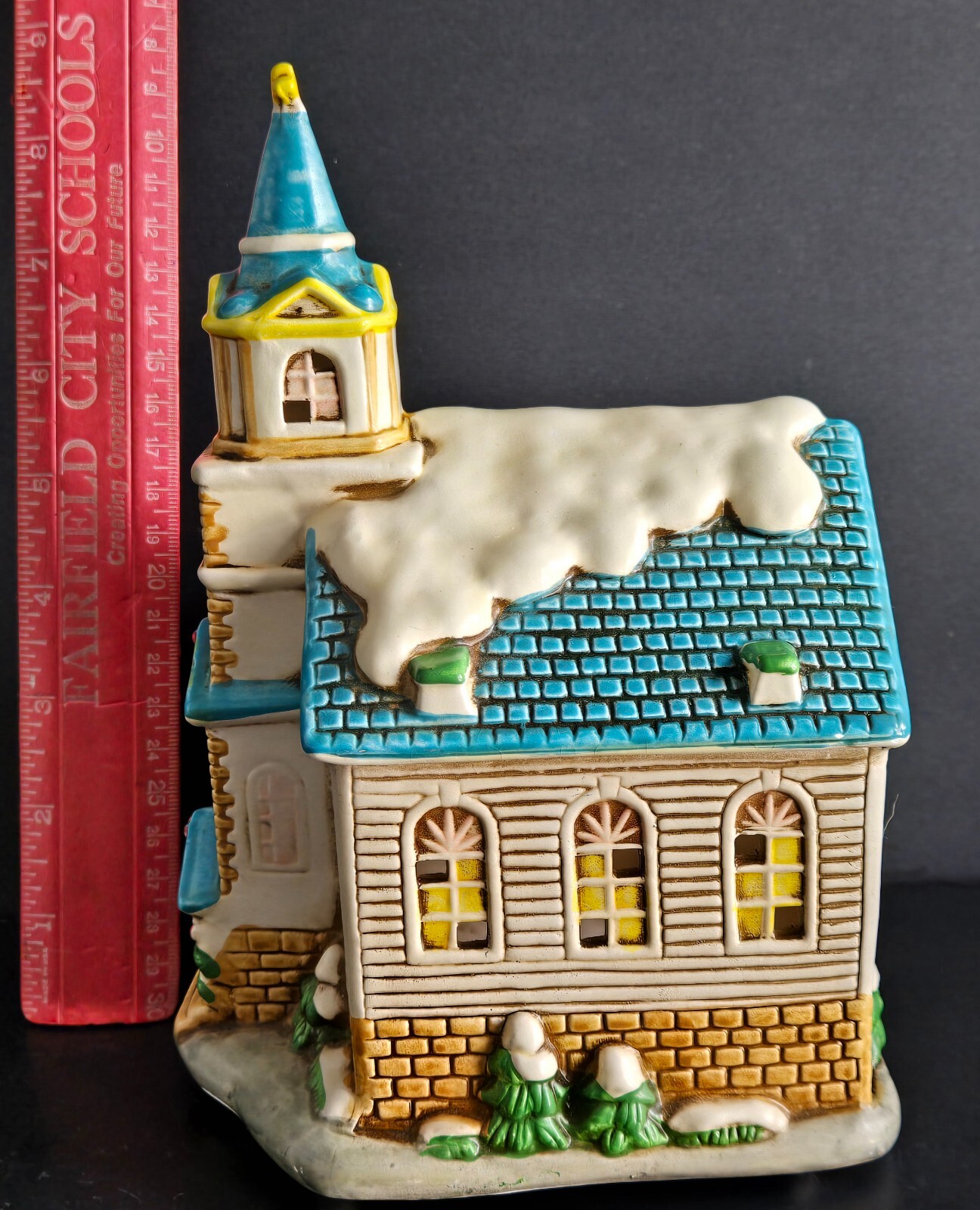 Lefton Colonial Village Xmas Byron Wood 1986 Church Of The Golden Rule #05820