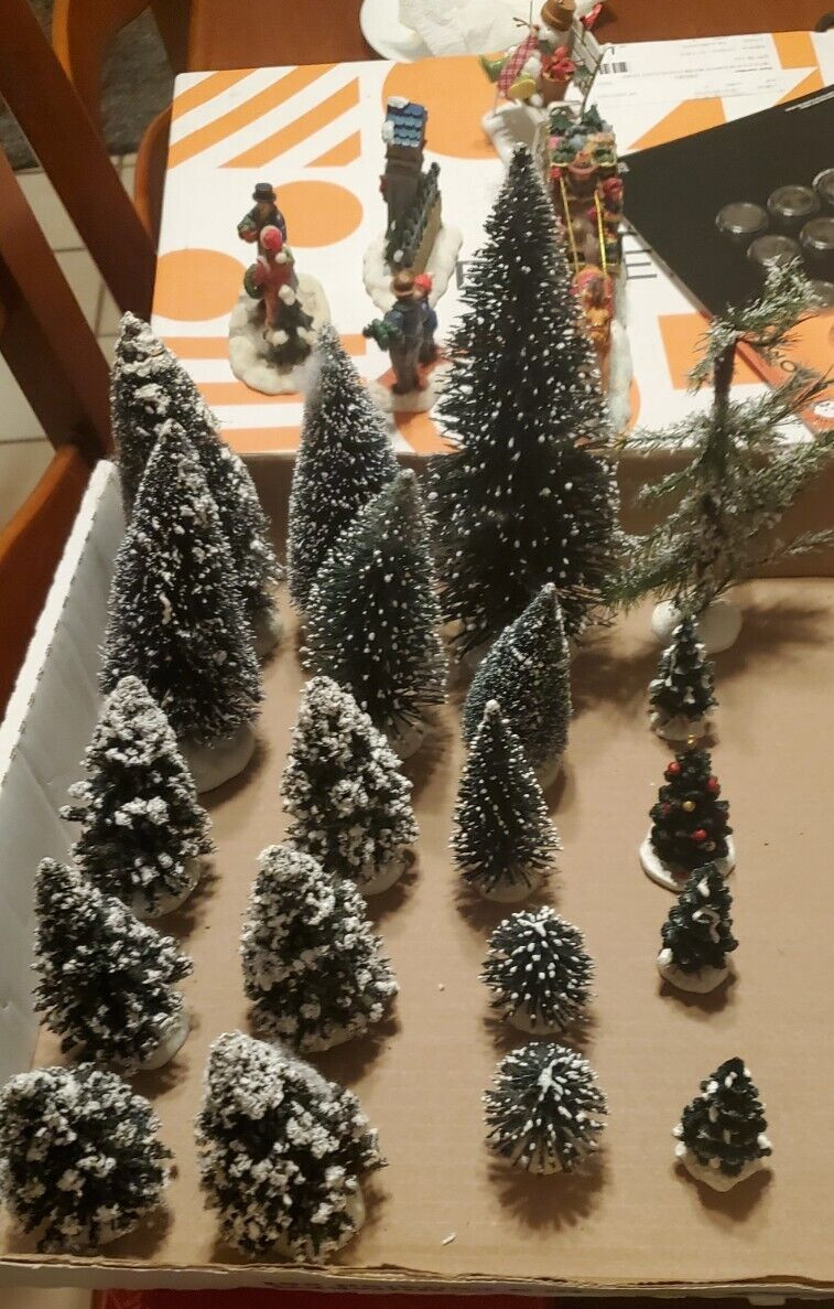 Lemax Village Collection 20 Evergreen Tree Lot Christmas 4 Porcelain 16 regular