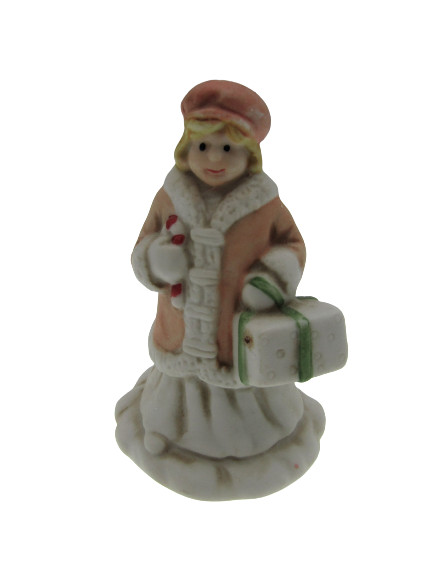 Vtg 1991 Kirkland Traditions Victorian Village Replacement Woman w/Gifts 43814