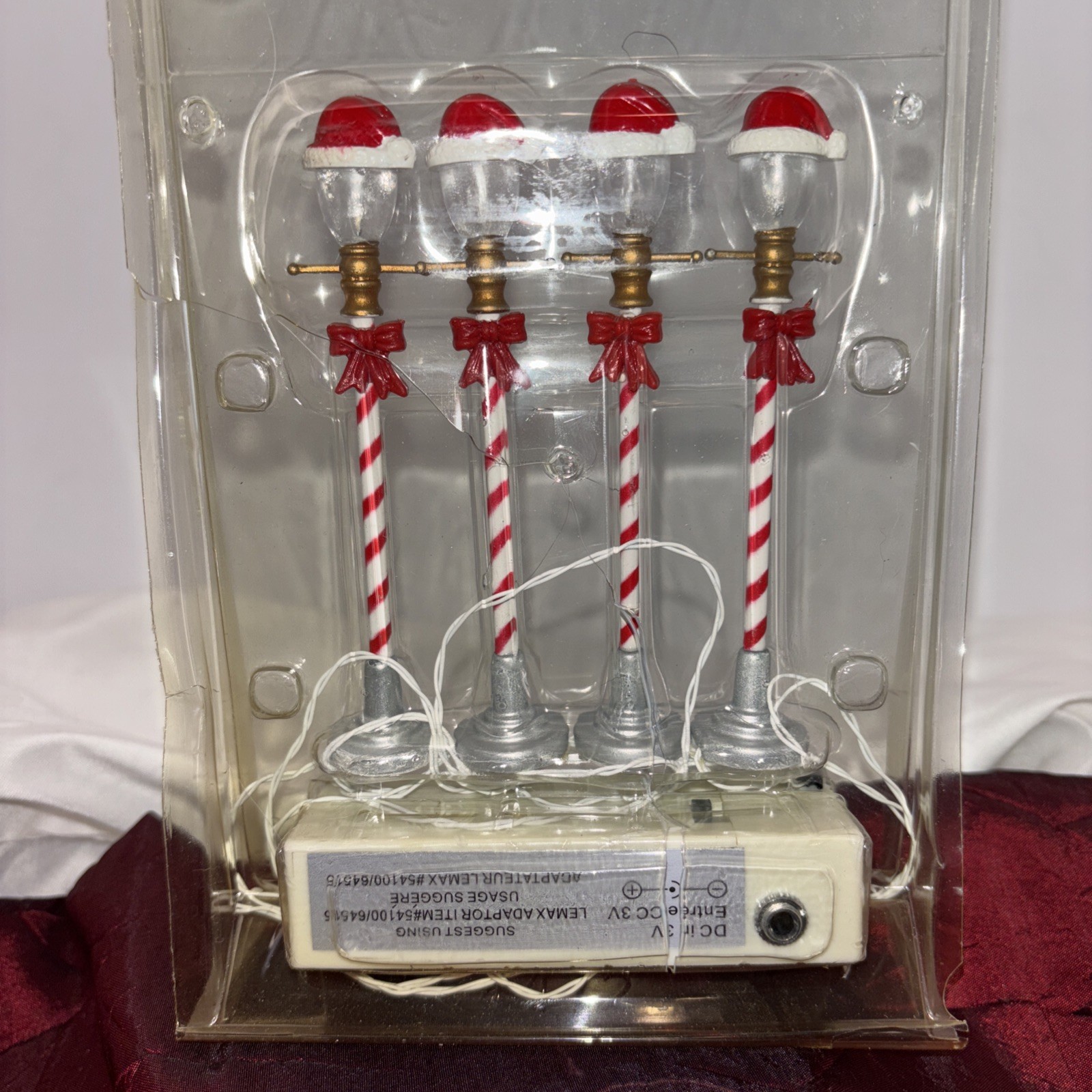 Vintage LEMAX Christmas Village Lot Of 17 Figures Accessories Trees 1993-2006