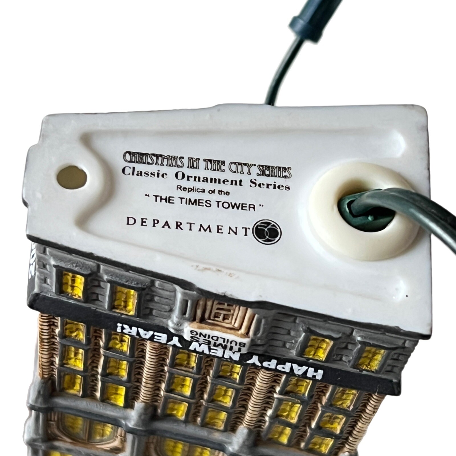 Dept 56 Christmas in the City Series Times Tower Vintage 2000 New Years Ornament