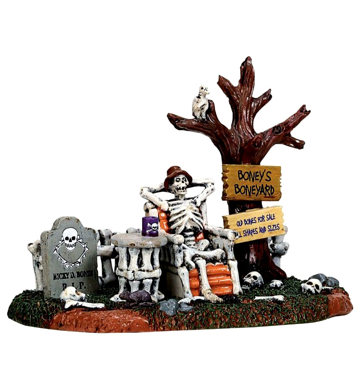 Lemax WELCOME To THE BONEYARD # 73296 Halloween Spooky Town Village 2017 NEW