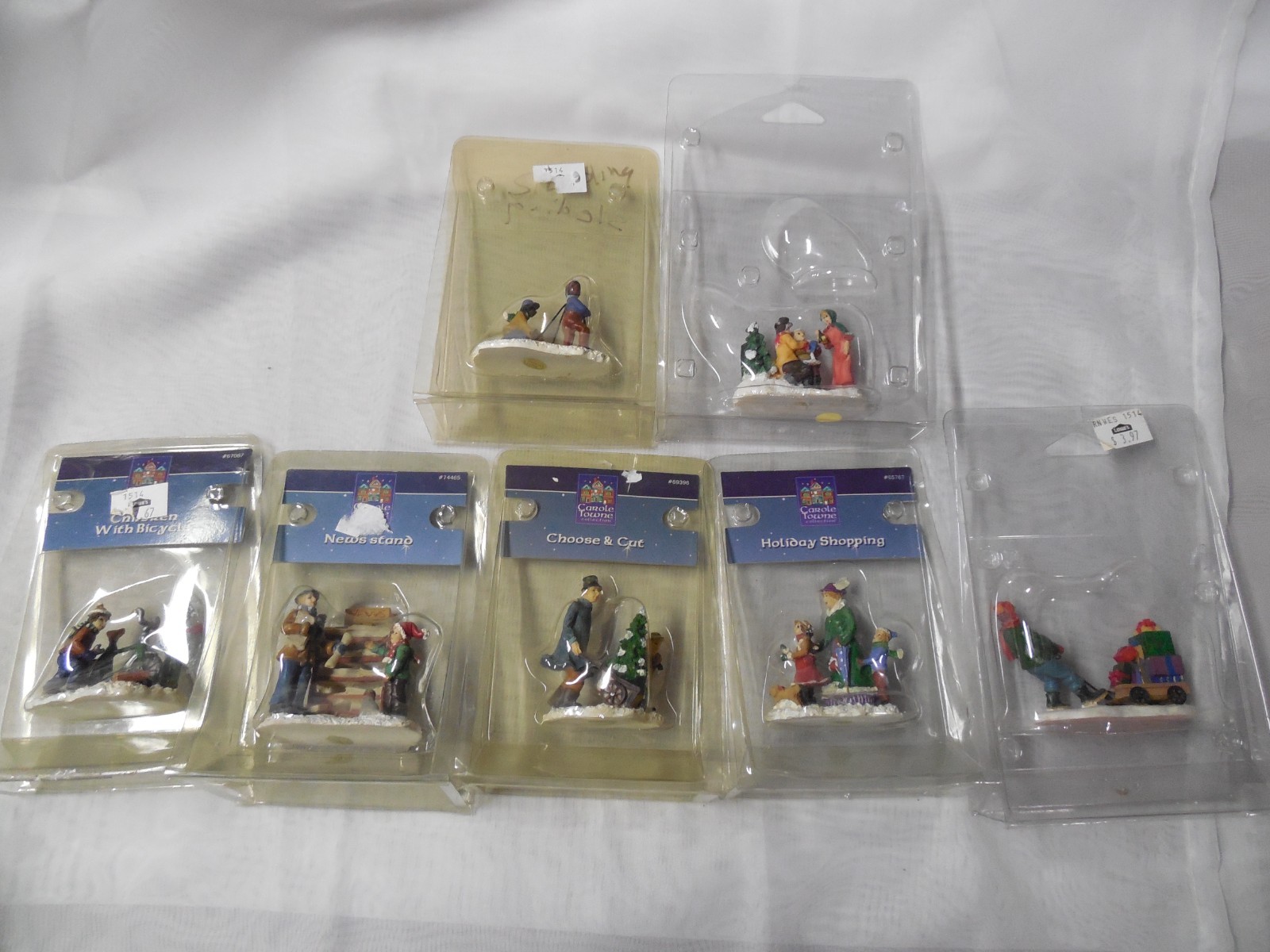 Vtg Mixed Lot of Lemax Carole Towne Townspeople Villagers Kids Couples 7pcs