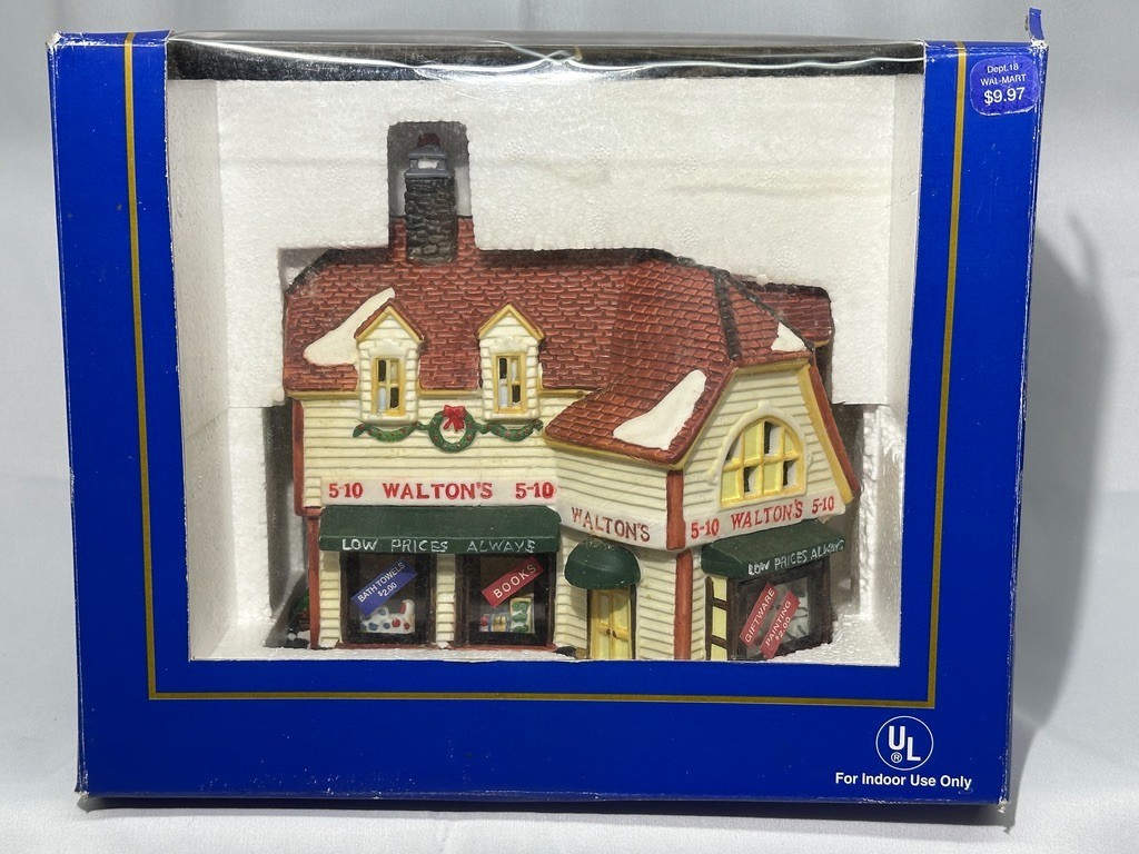 Walton’s 5&10 Collectors Edition Lighted House -P0369, Holiday Time est. 1950