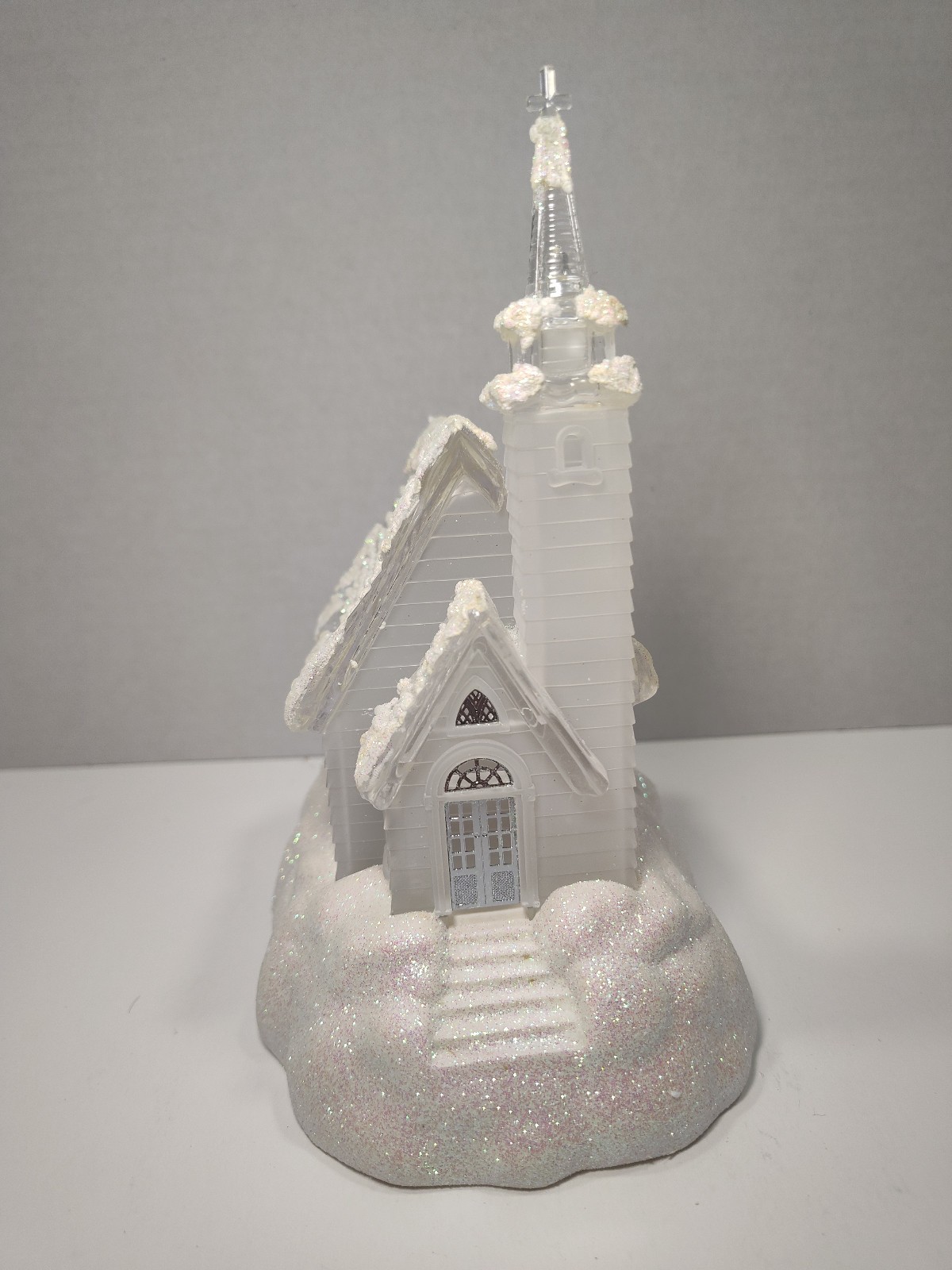 Heritage Mint Ice Church C118 Holiday Ice Sculptures Color Changing Lights WORKS