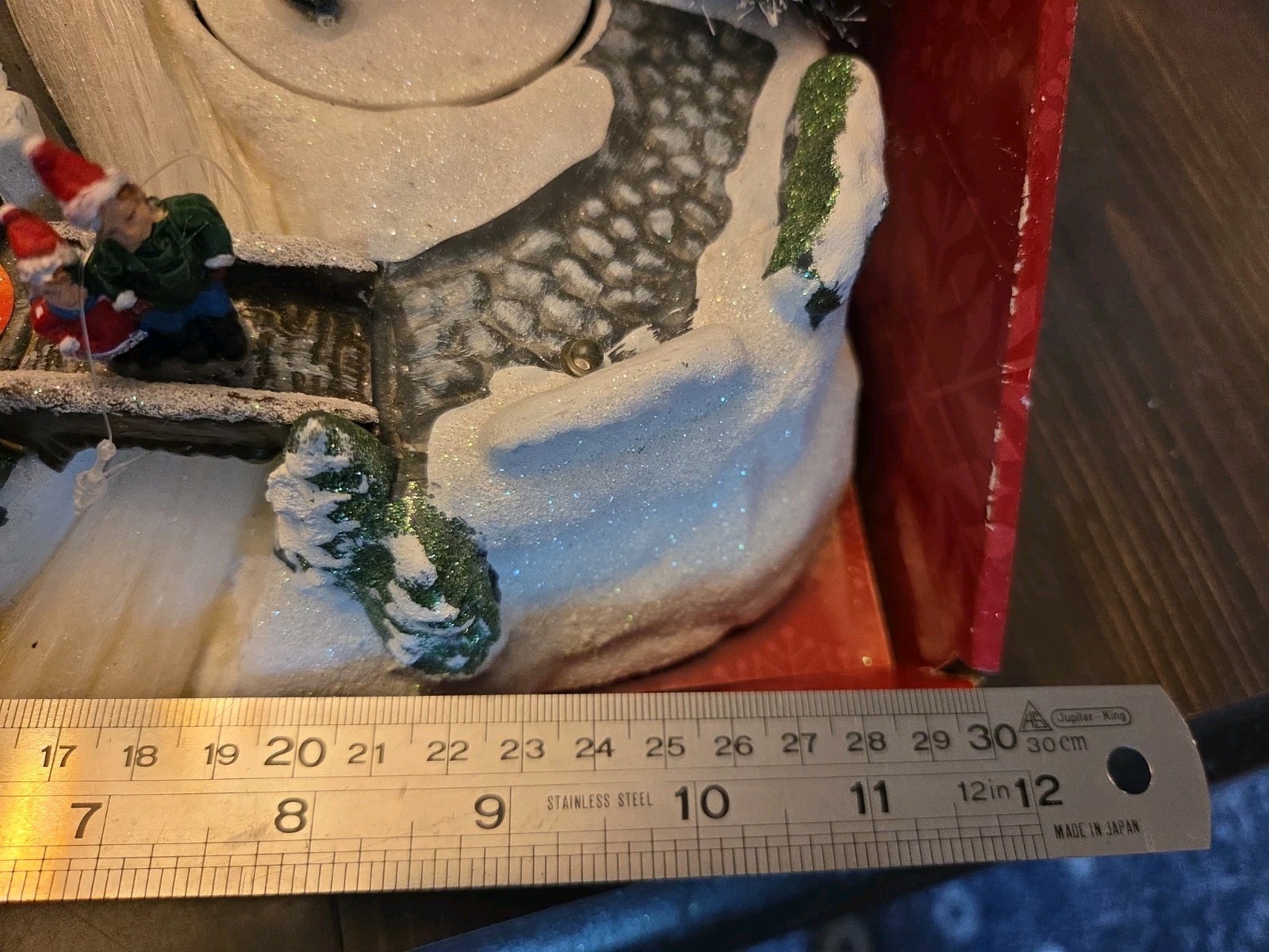 Animated Musical Christmas Santa’s Village Skaters Train Lights Works