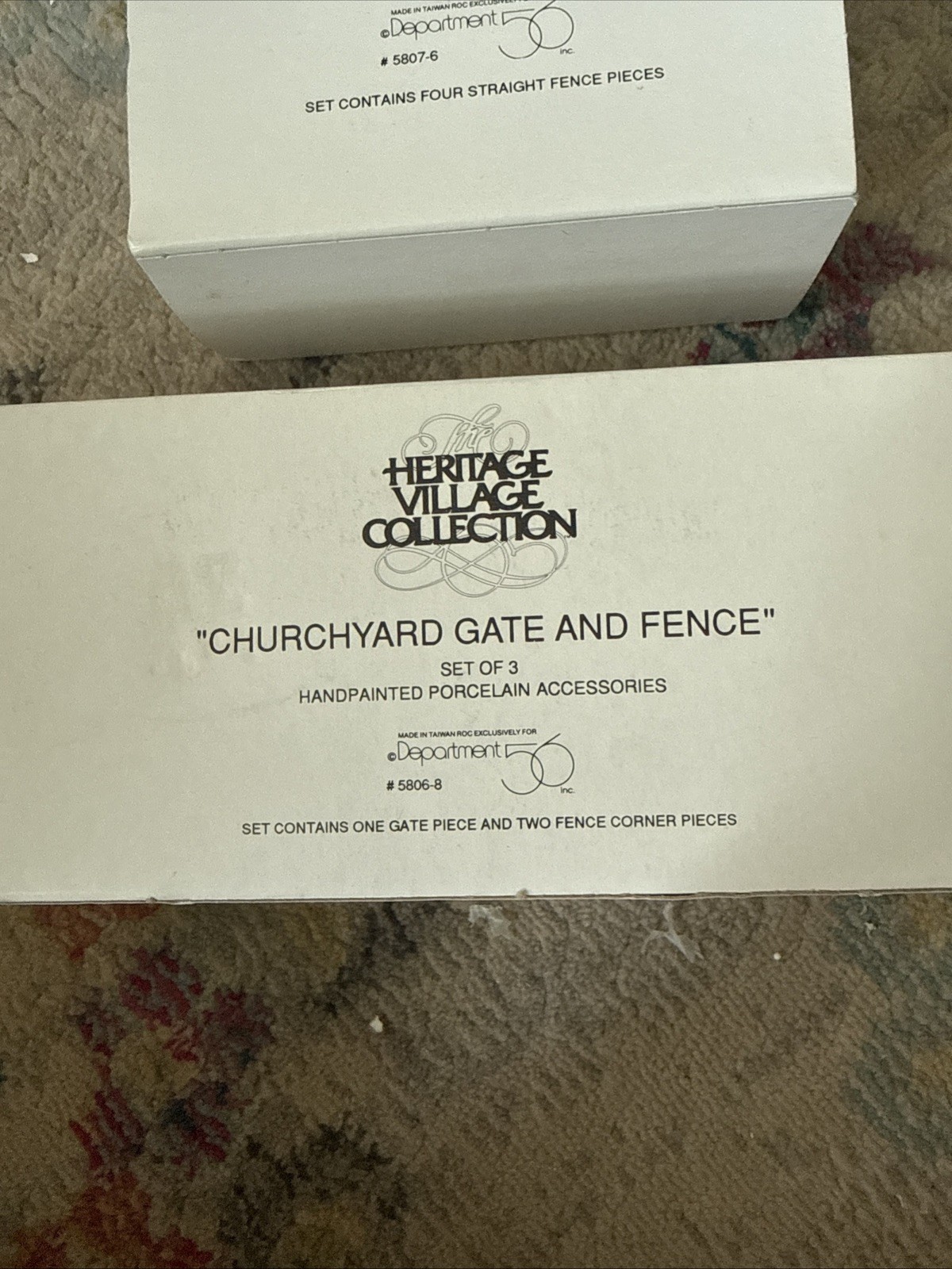HERITAGE VILLAGE COLLECTION CHURCHYARD GATE & FENCE & 1 SET FENCE EXTENSIONS.