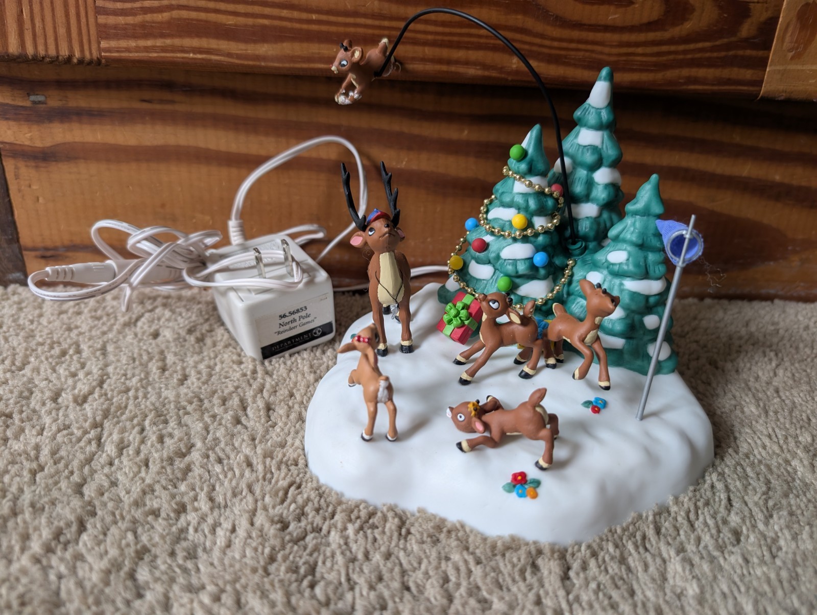 Department 56 Reindeer Games WORKING Rudolph Christmas Dept #56853