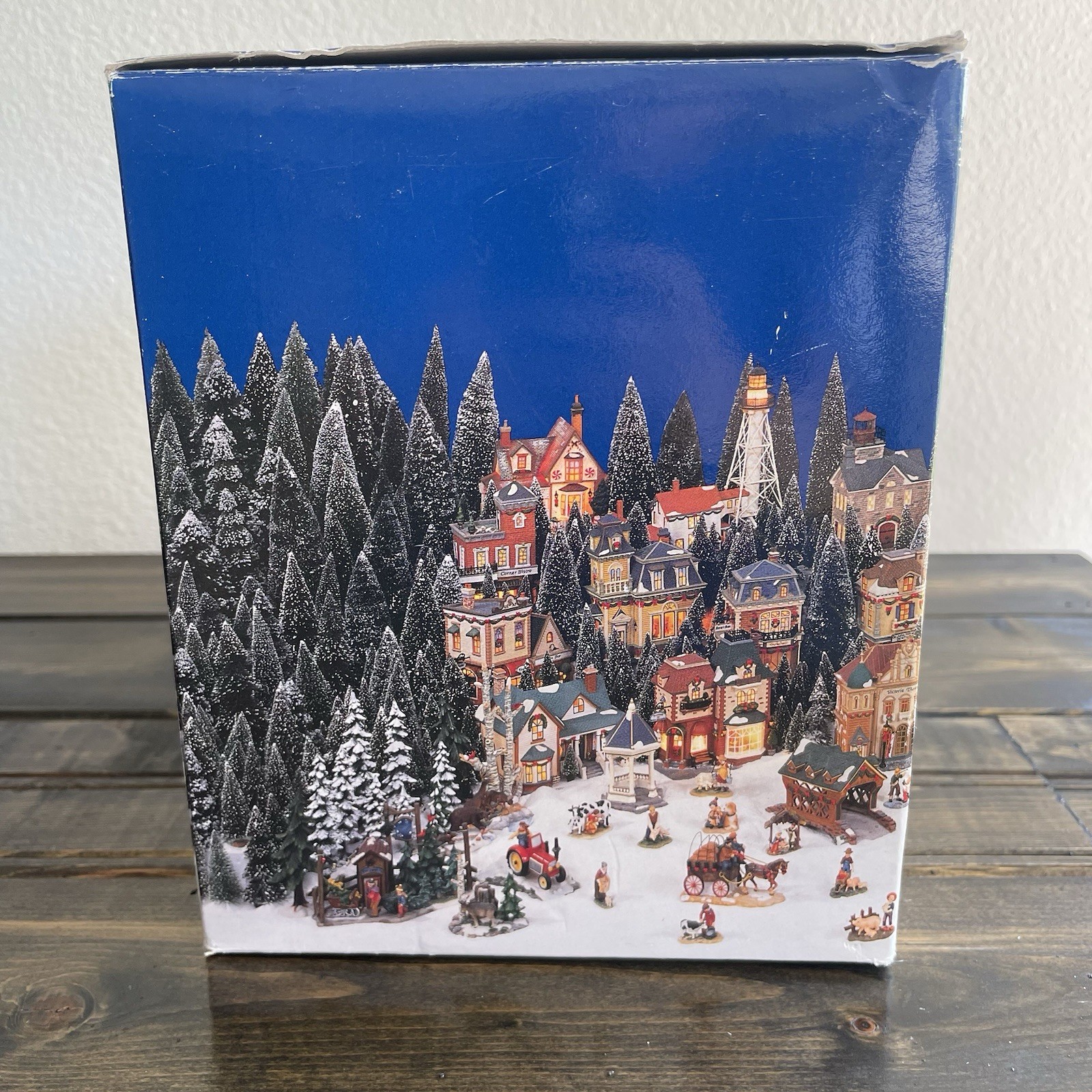 Heartland Valley Christmas Village Accessory Winter Camping Rowboat Campfire