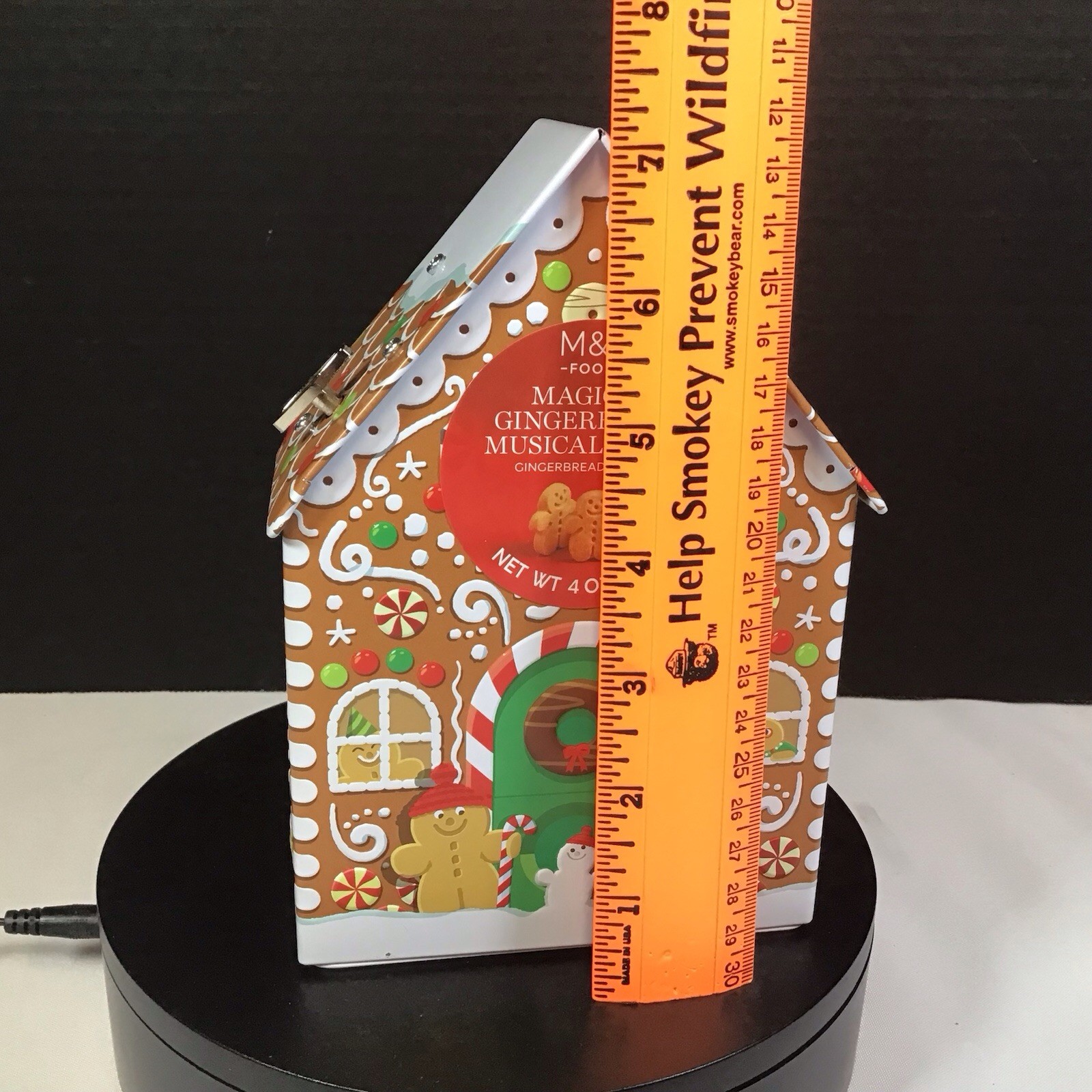 Marks And Spencer M&S Wind Up Musical Gingerbread House Tin Box Only