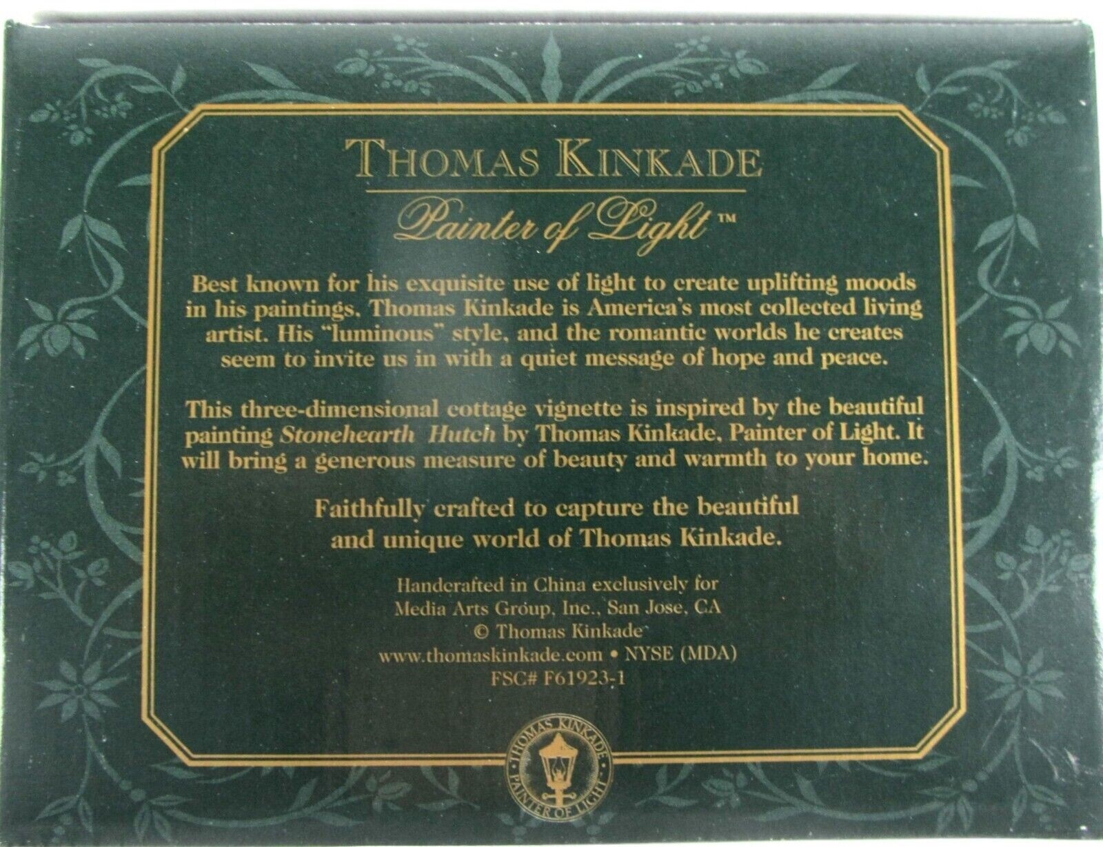 Thomas Kinkade Stonehearth Hutch Memories Of Home Lighted Cottage Collection Box