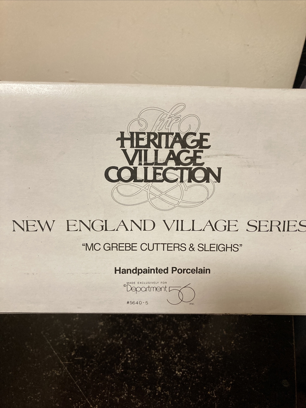 Dept 56 Heritage New England Village McGrebe Cutters & Sleighs #5640-5 With Box