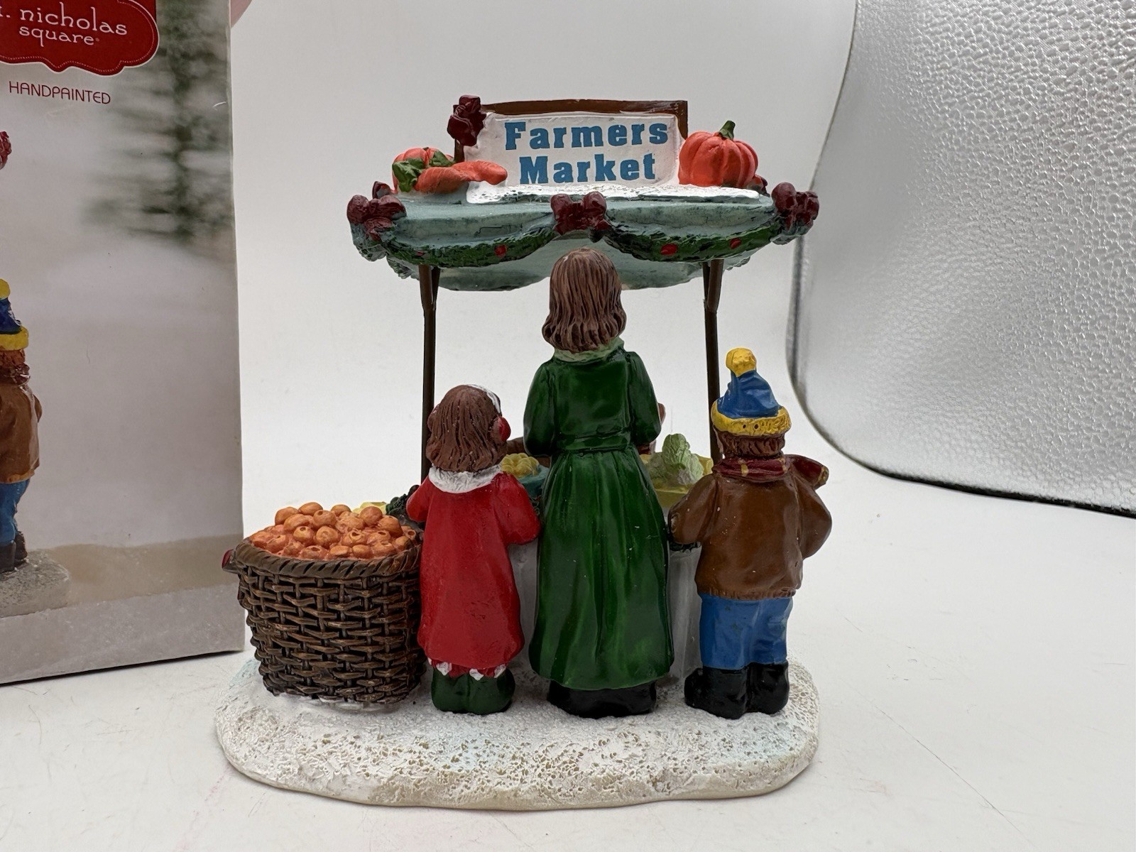 St Nicholas Square Farmers Market Stand Christmas Village w/ Box Kohl’s