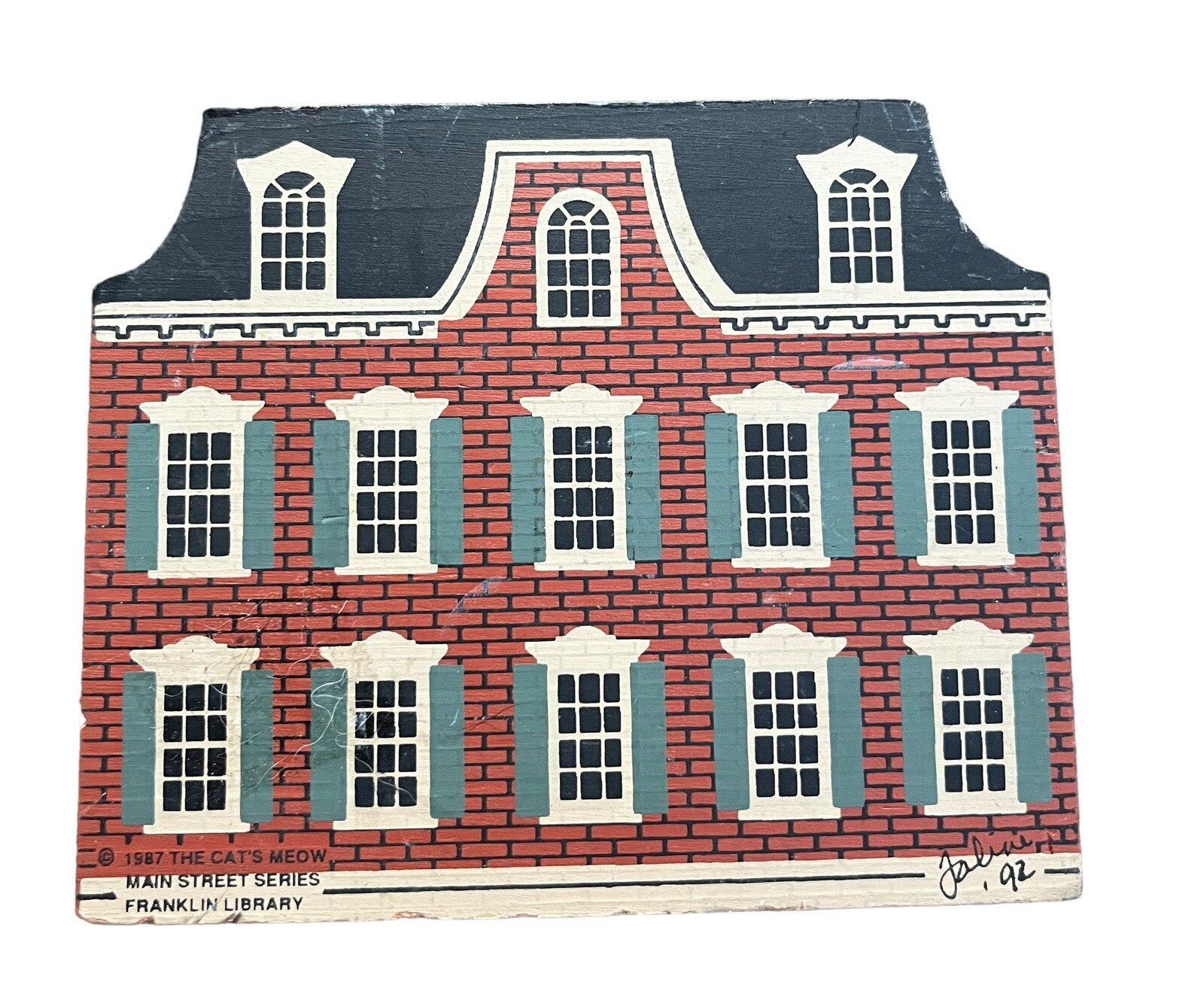 Cat’s Meow Village Main Street Series Franklin Library 1987