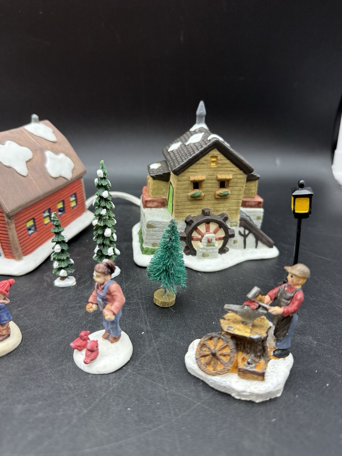 Vintage -Share The Joy -Farm Scene from Caldor Light up Church Barn Farmhouse +