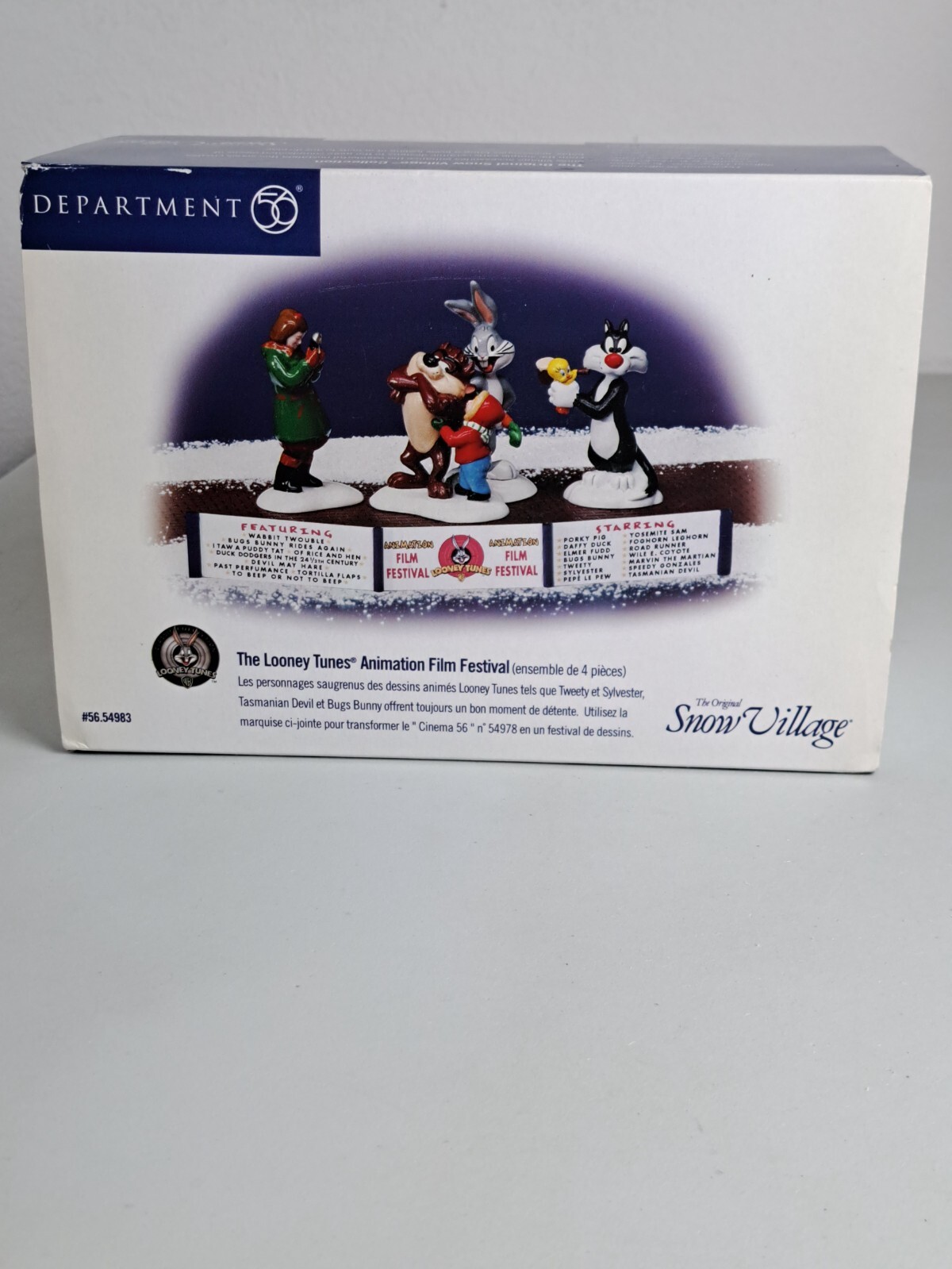 Dept. 56 Snow Village The Looney Tunes Animation Film Festival Set 56.54983