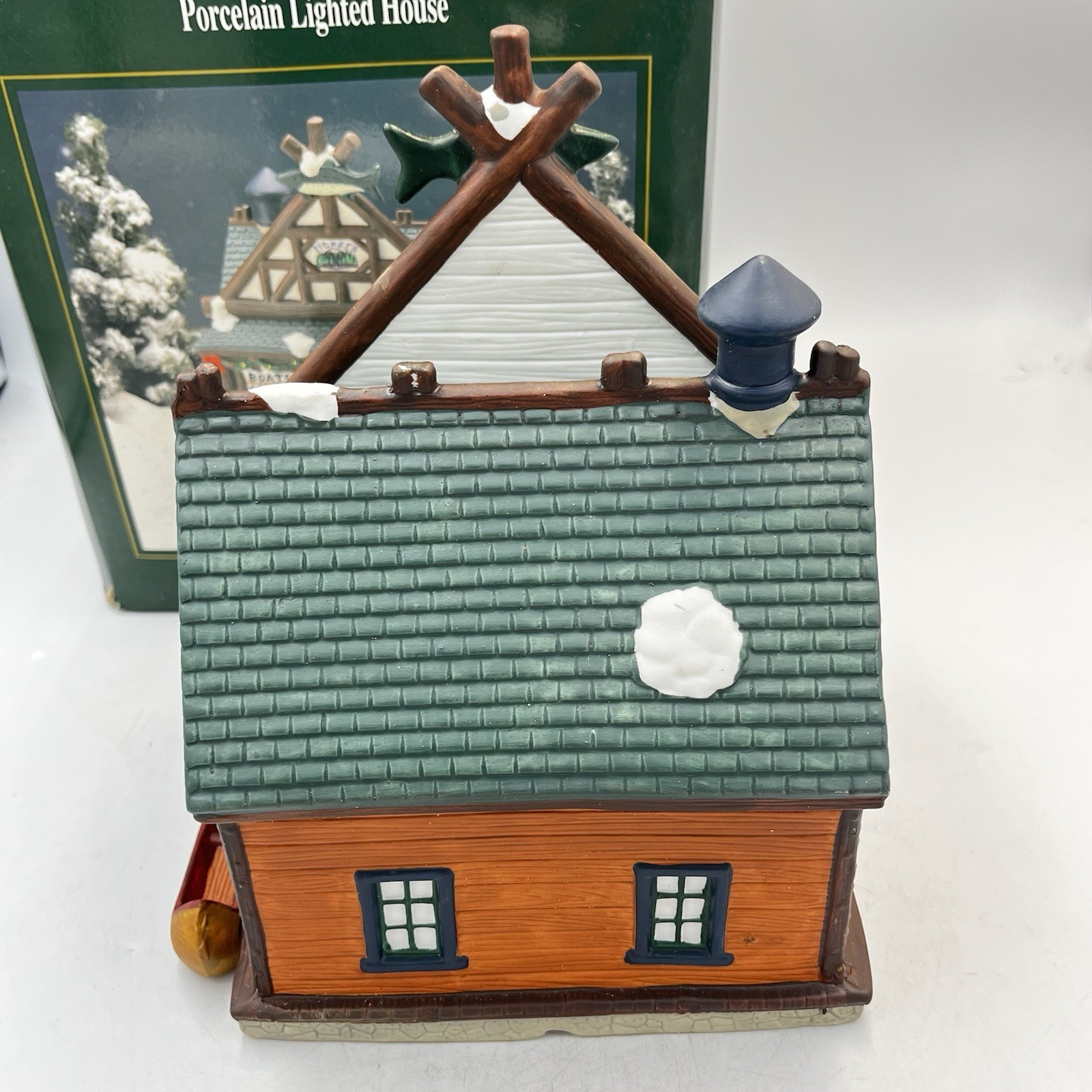 Vintage Copperfield Keepsake Tickets Boat And Canoe Shop Cabin Christmas Village