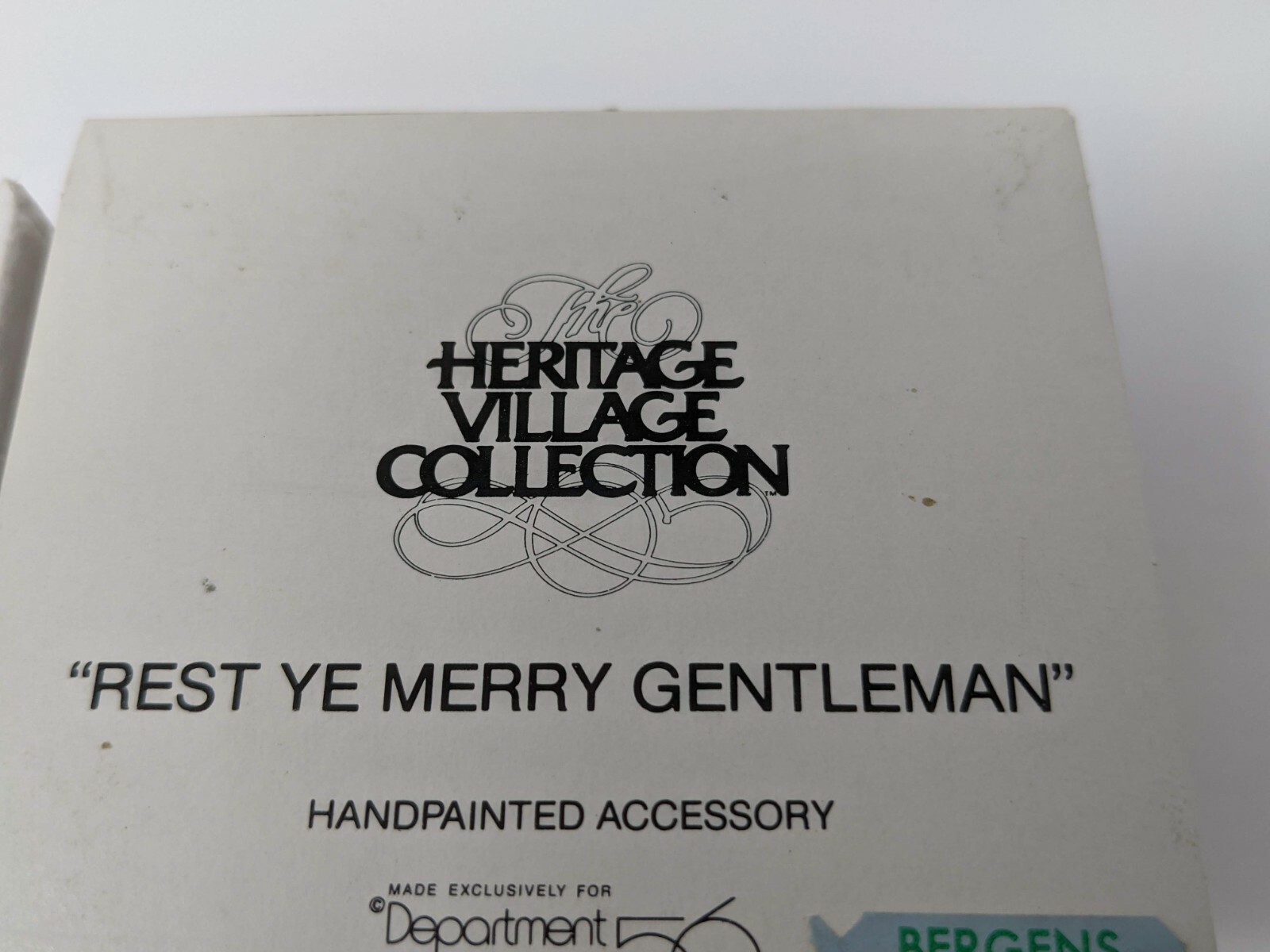 Dept 56 Heritage Village #5540-9 Rest Ye Merry Gentleman Retired
