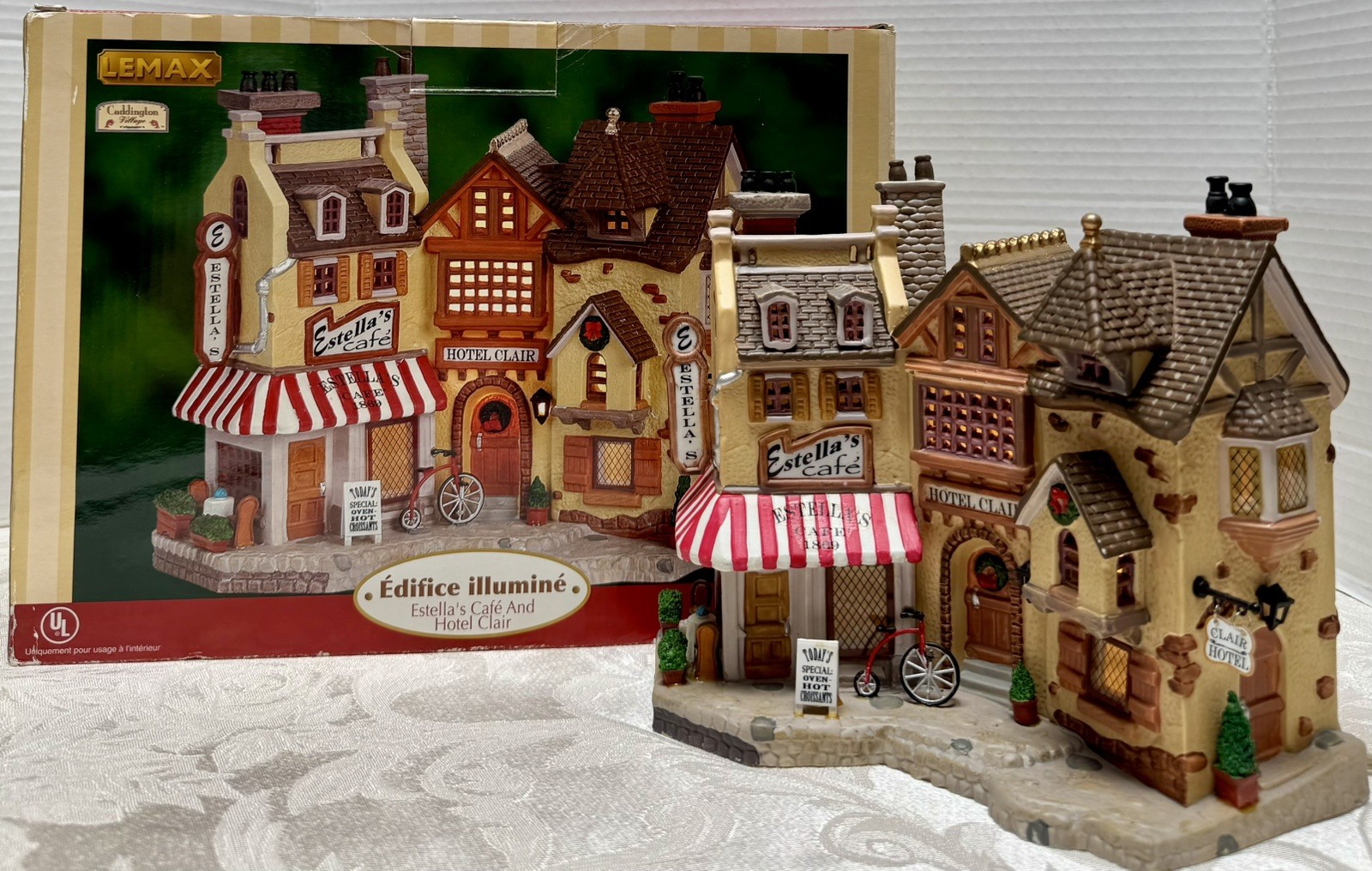 Lemax Caddington Village Estella’s Cafe & Hotel Clair Retired 2006,A#65374 RARE!