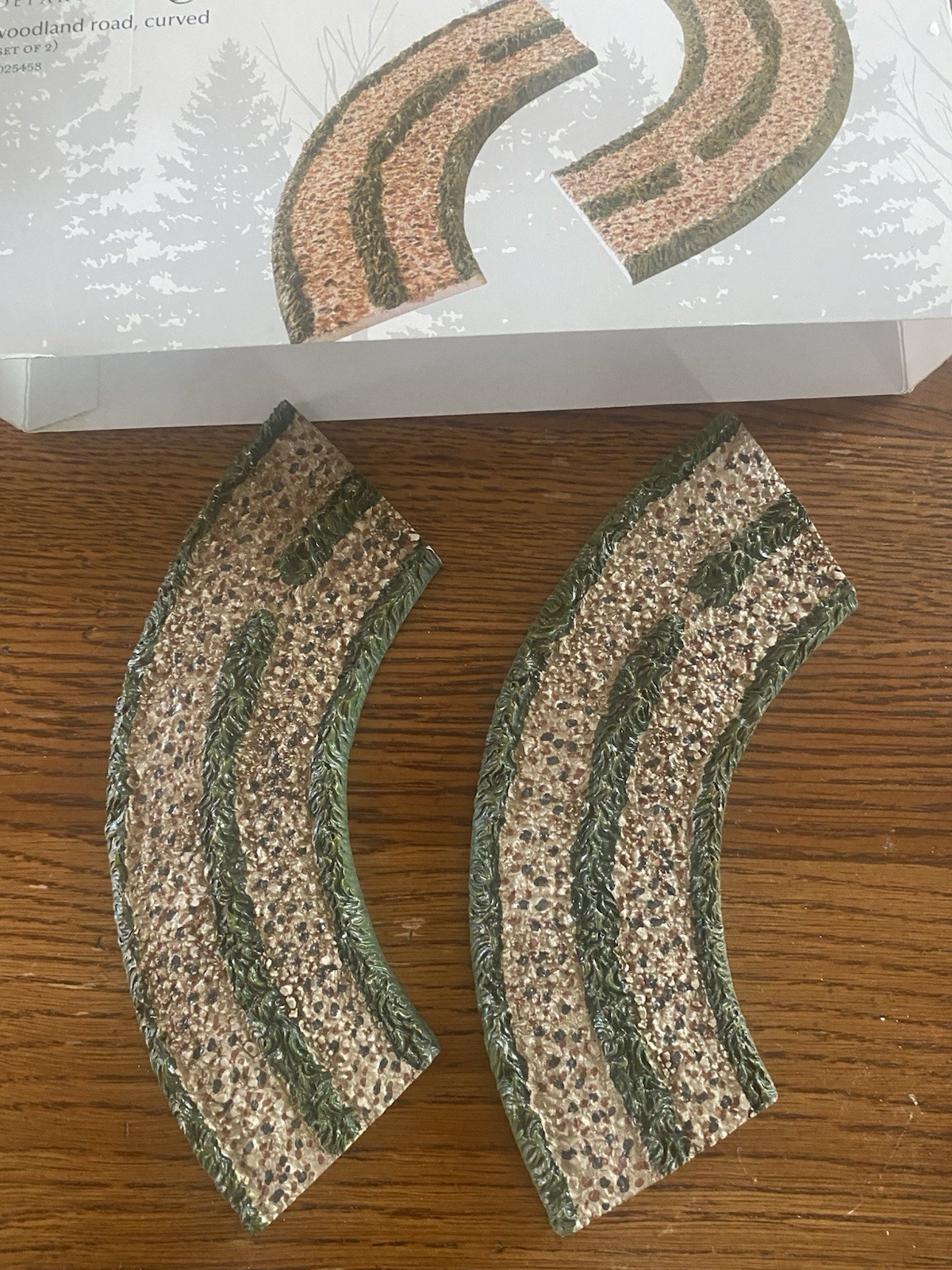 Dept 56 Village Accessories Woodland Road Curved Set of 2 Christmas