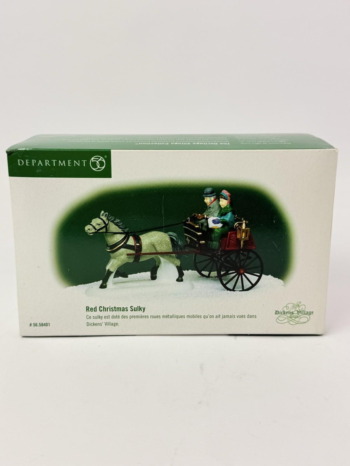 Dept 56 The Heritage Village “Red Christmas Sulky” 58401 Dickens Village Series