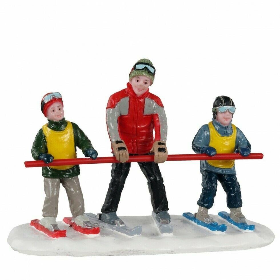 Lemax BUNNY SLOPE BEGINNERS #12027 NRFP Christmas 2021 Vail Village ski school *