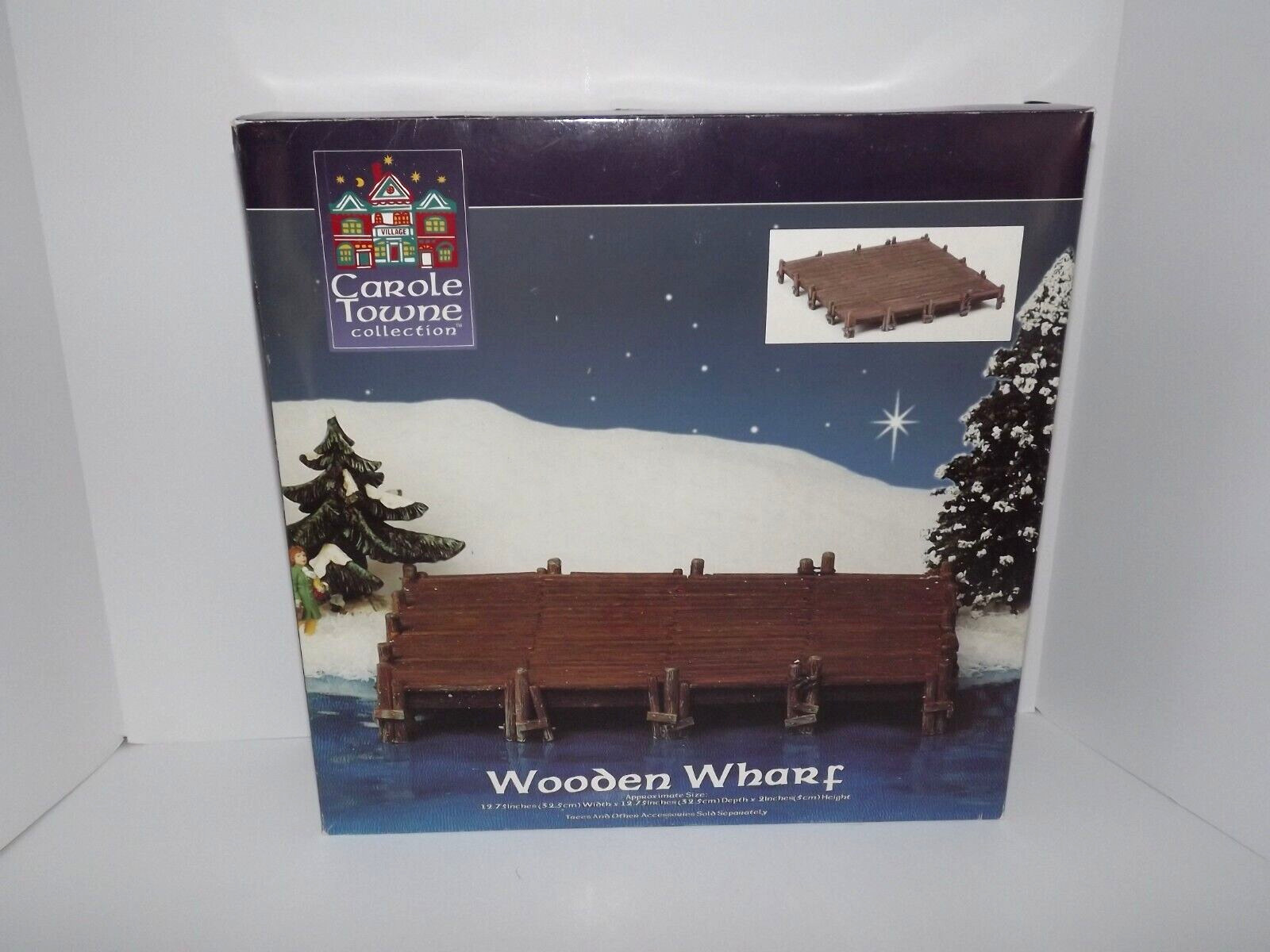 Carole Towne Collection Wooden Wharf 12¾” x 12¾” x 2″ Excellent Used Condition w
