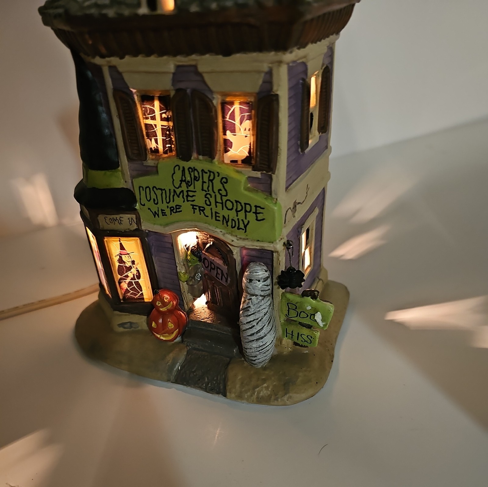 Holiday Inspiration Halloween Village Lighted House Casper’s Costume Shoppe