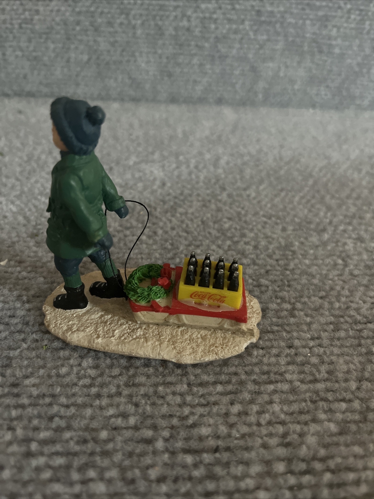 Vintage 1994 Town Square Village Accessory Special Delivery Coca-Cola Christmas