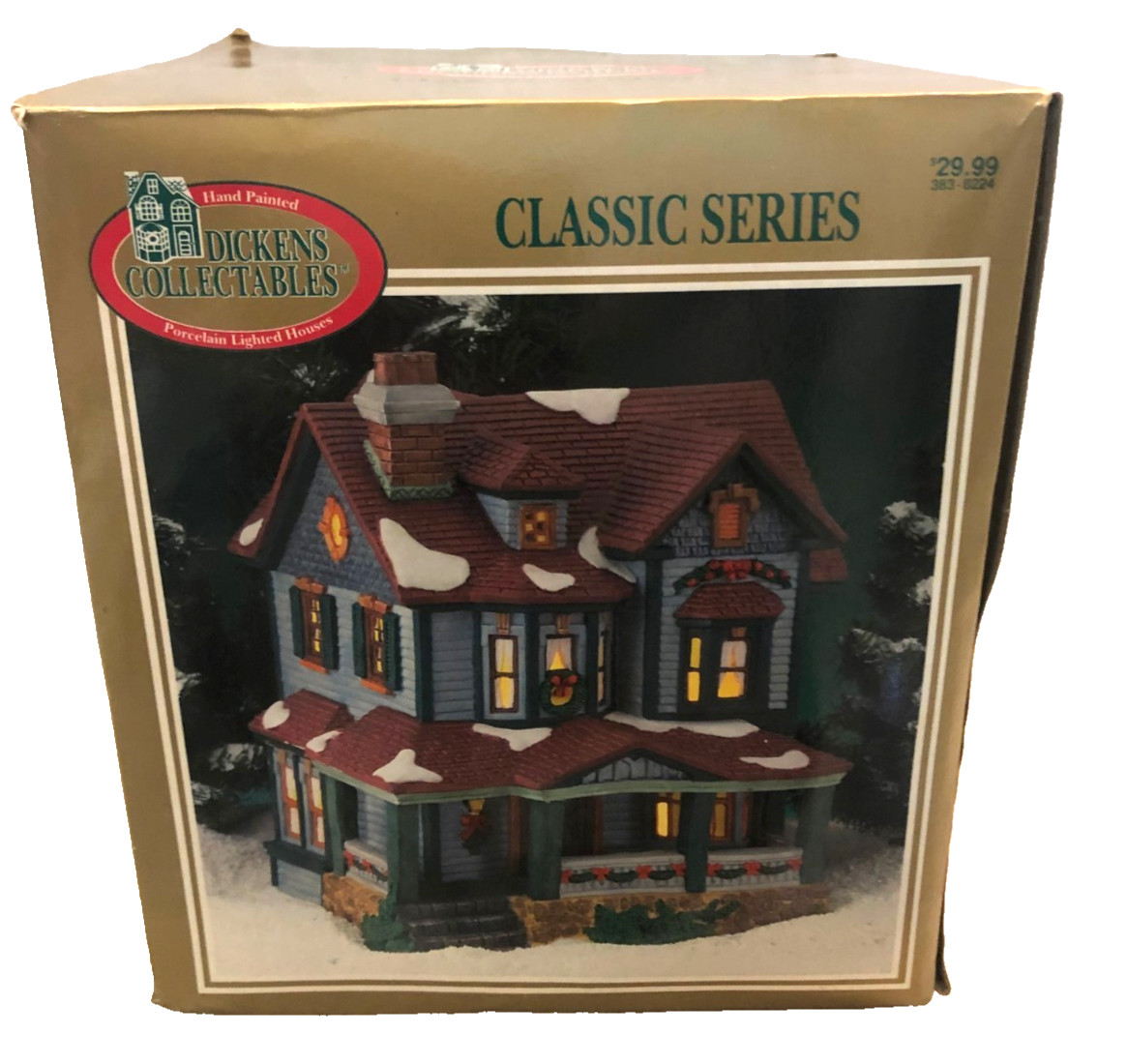 Dickens Collectables Victorian Series Porcelain Lighted House 383-8224 w/Box