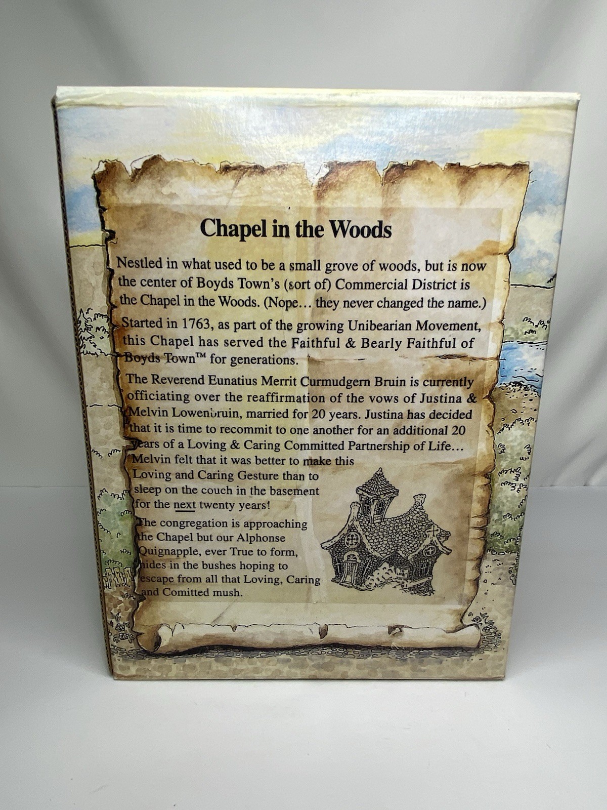 Boyds Bearly-Built Villages Chapel in the Woods 19003 Complete Box COA Bear 2000