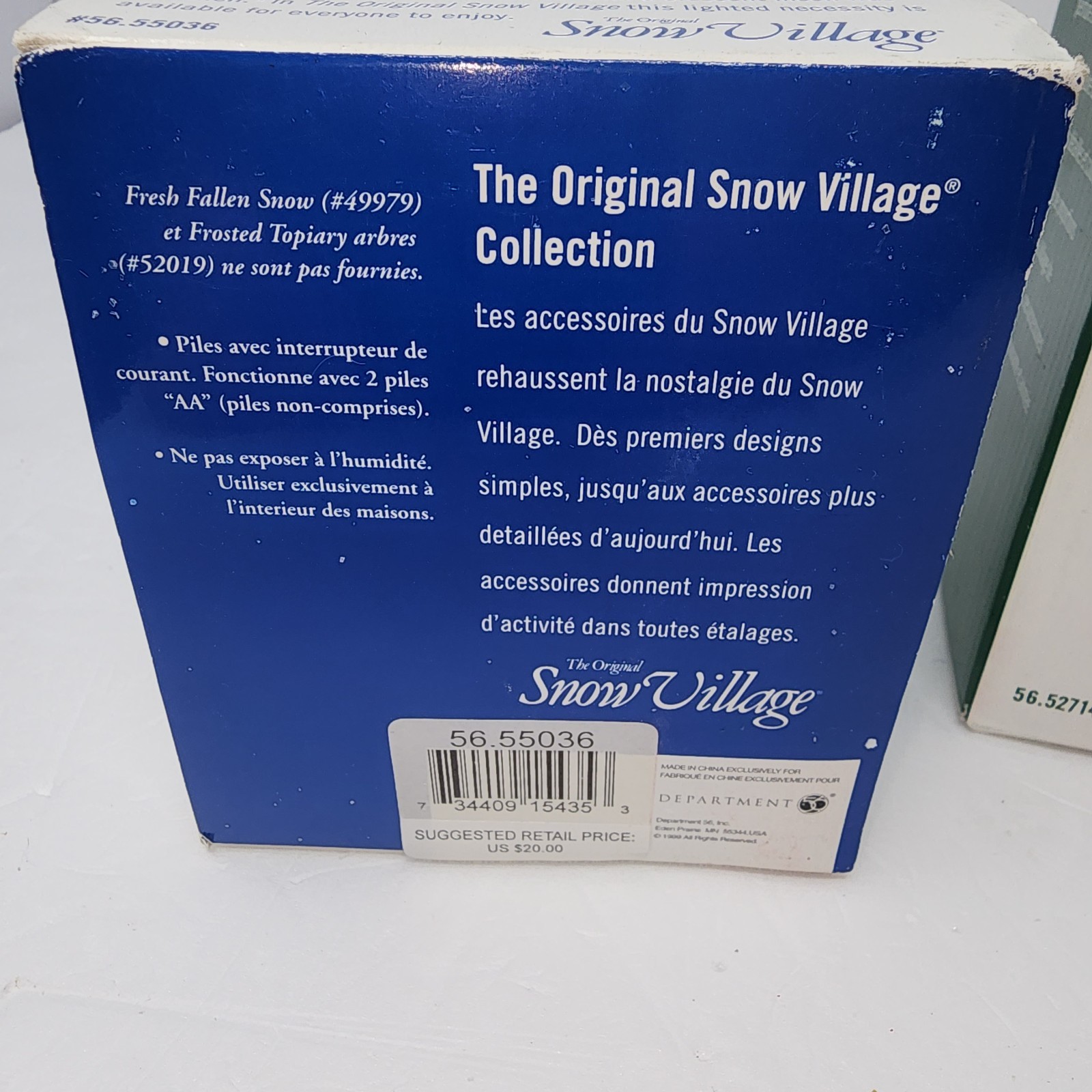 Department 56 Original Snow Village Lighted Backwood Outhouse Sisal Tree In Box