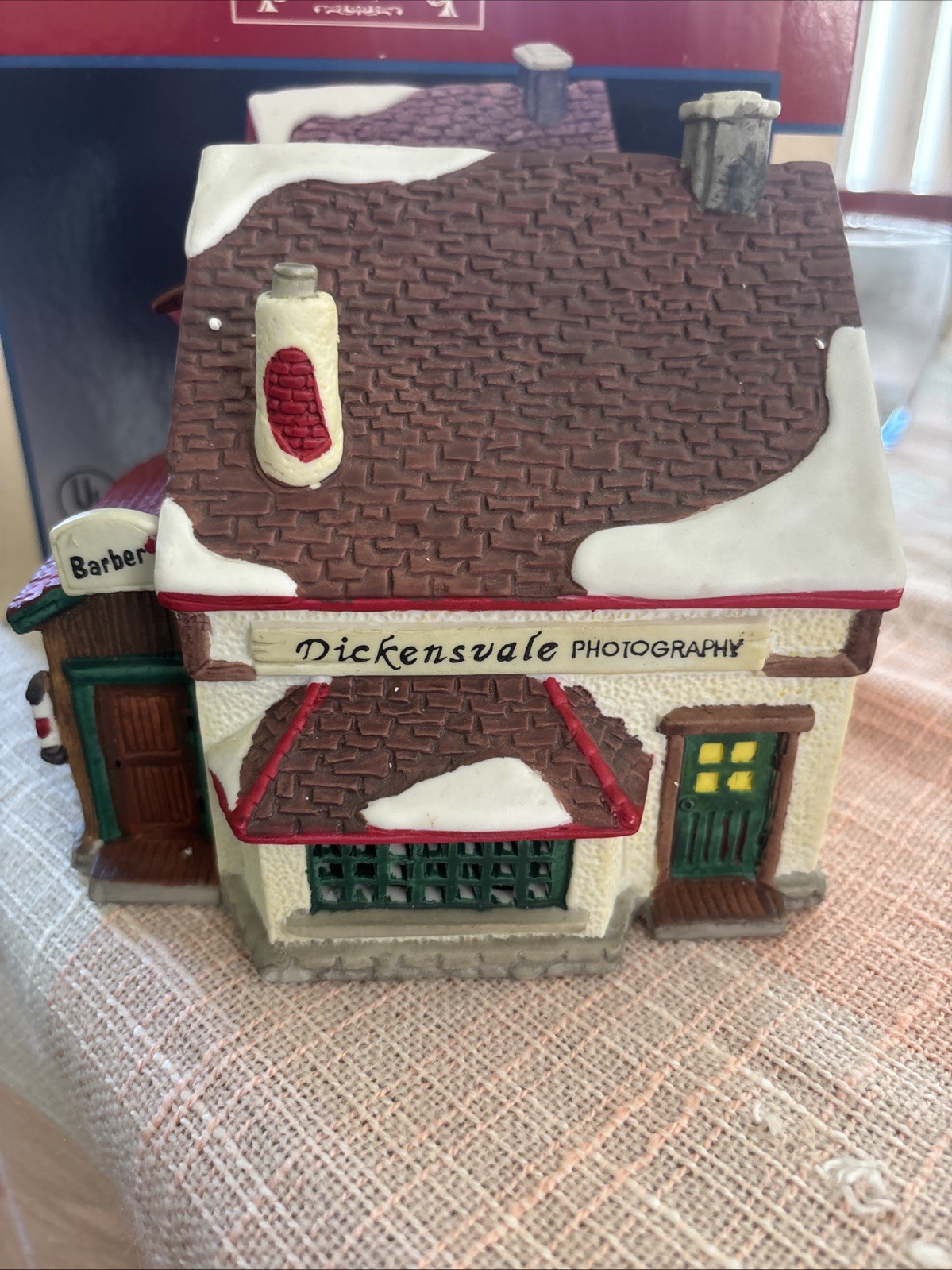 Lemax Porcelain Dickinsville Photography/ Barber Shop House No Light