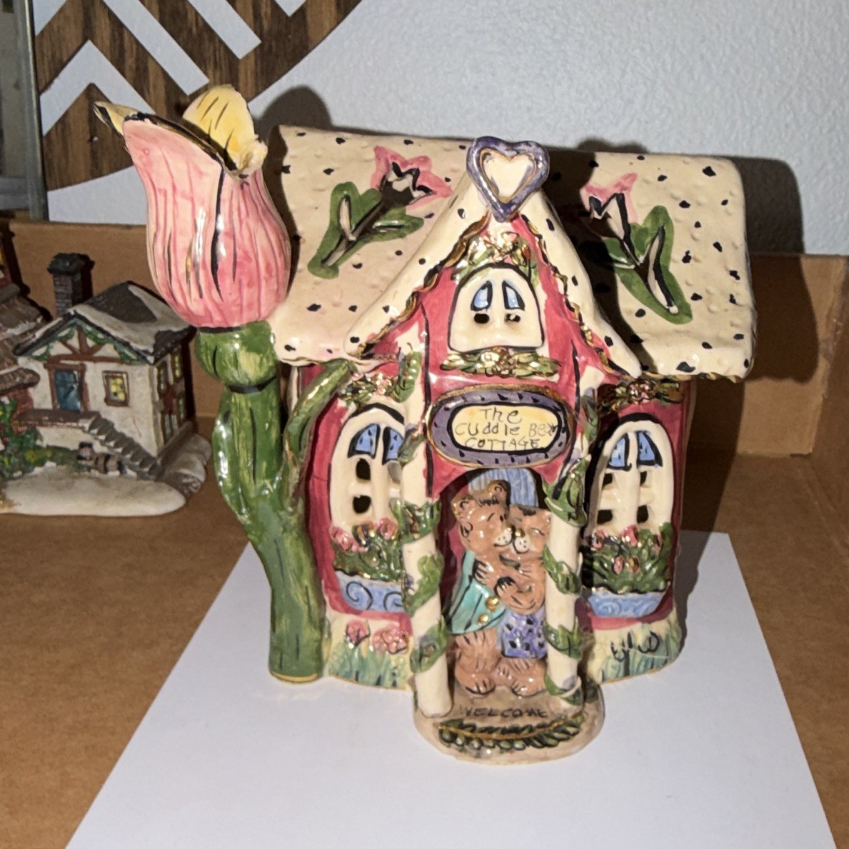 Mary Engelbreit The Cuddlebugs Cuddlebug Ceramic Village House Figurine 3D