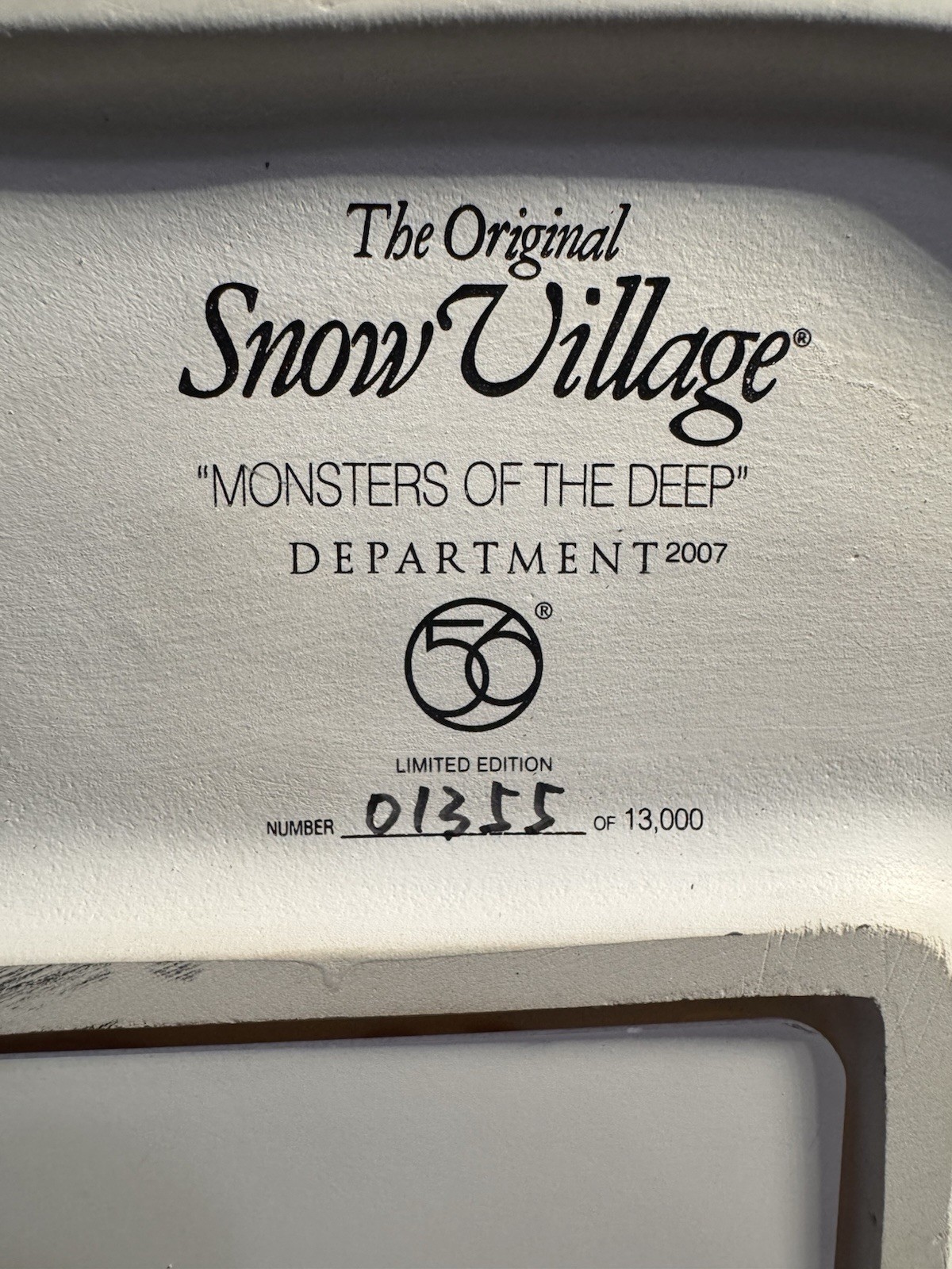 Dept 56 Monsters of the Deep 799936 Ltd Ed #01355/13000 RETIRED TESTED
