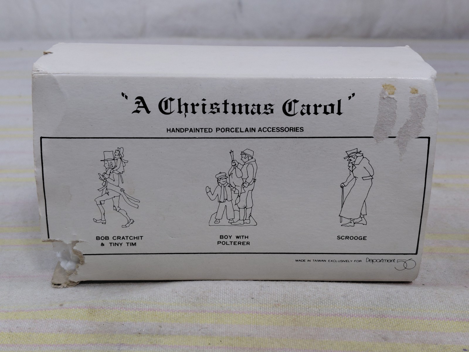 Dept 56 Dickens Village – A Christmas Carol Characters – Bob, Tiny Tim, Scrooge