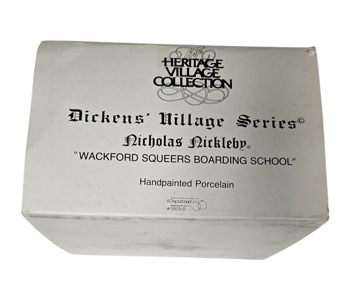 Dept 56 Dickens Village Wackford Squeers Boarding School Nicholas Nickelby