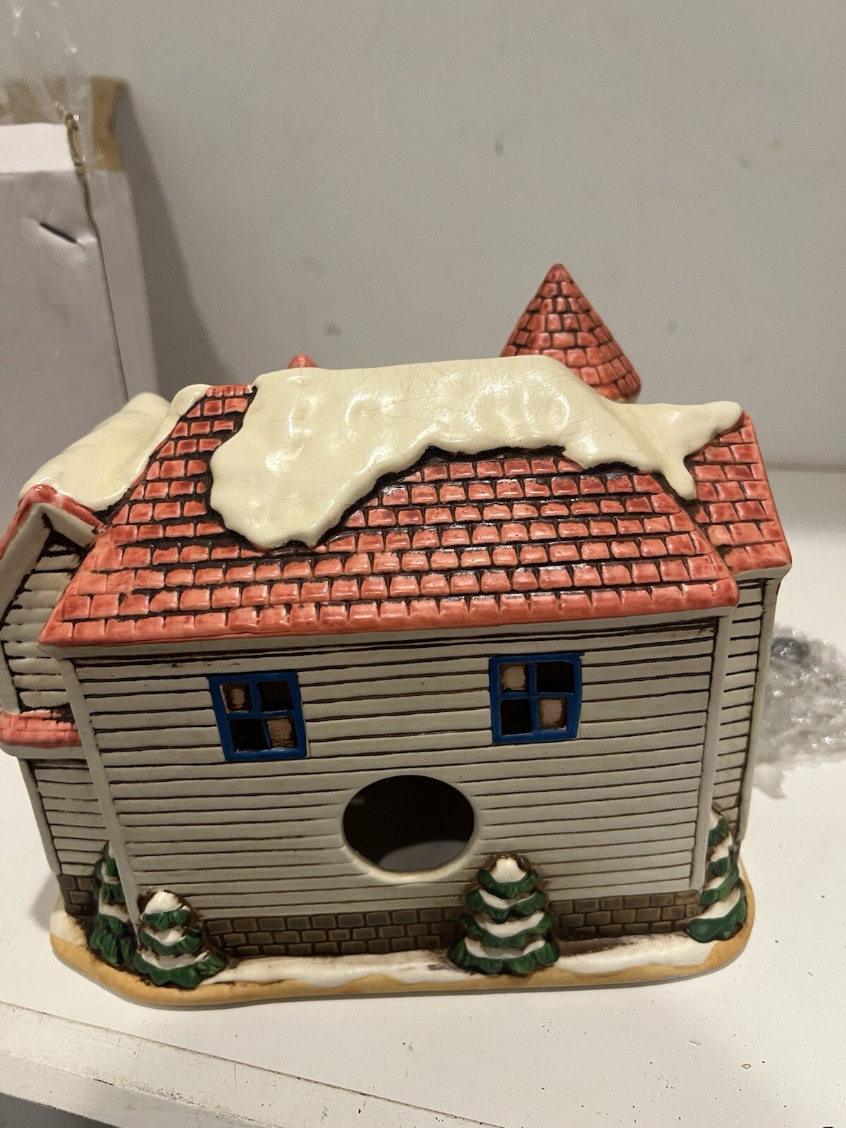 Lefton China Byron Wood The Victoria Village Houses Hand painted 1989 07735