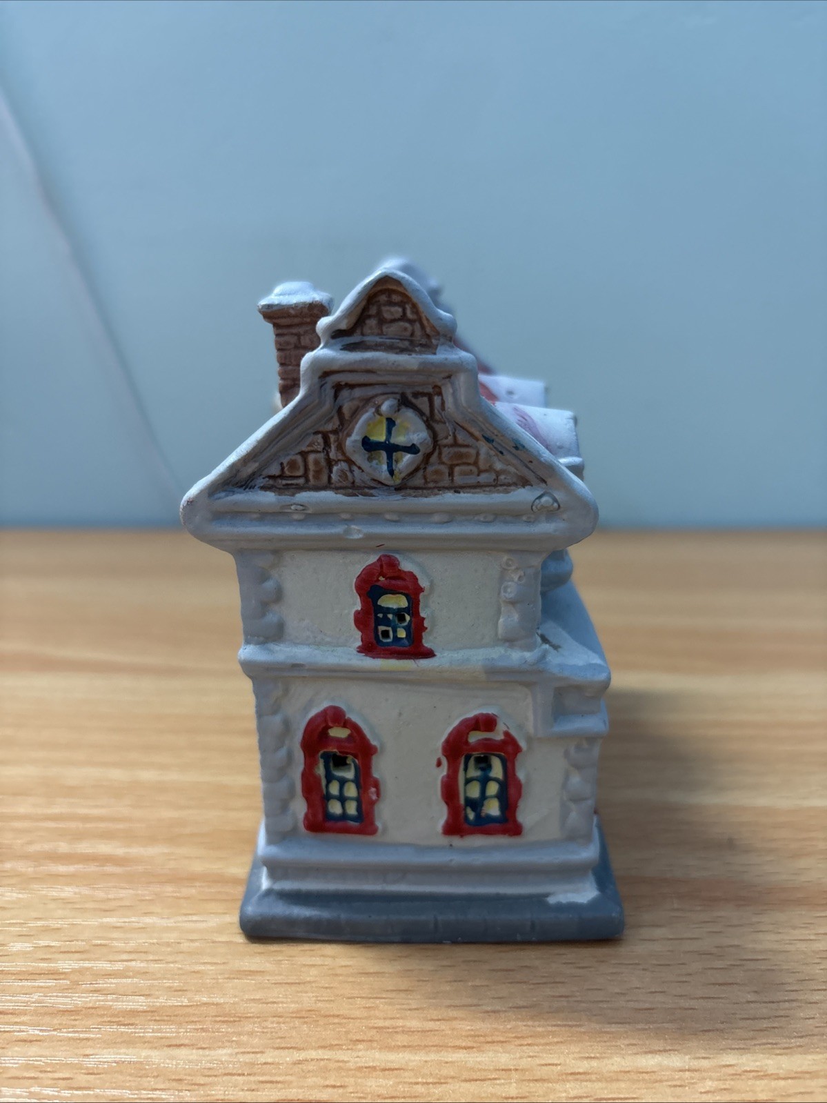 Vintage Illuminated Christmas Village Jewelry Shop, No Light