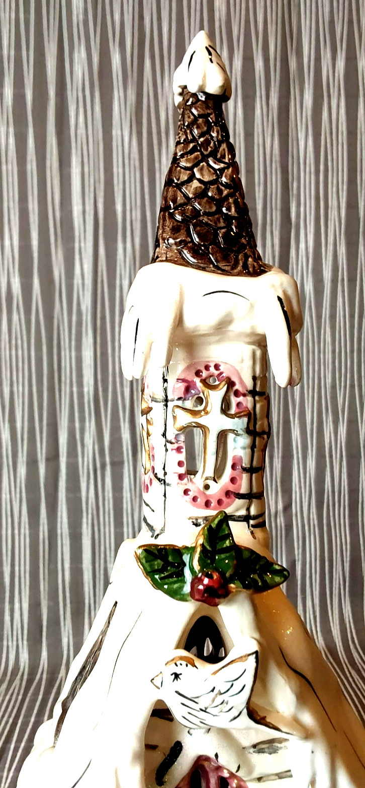 2002 Blue Sky Heather Goldmine Come All Ye Faithful Church Tea light Base 13.5″