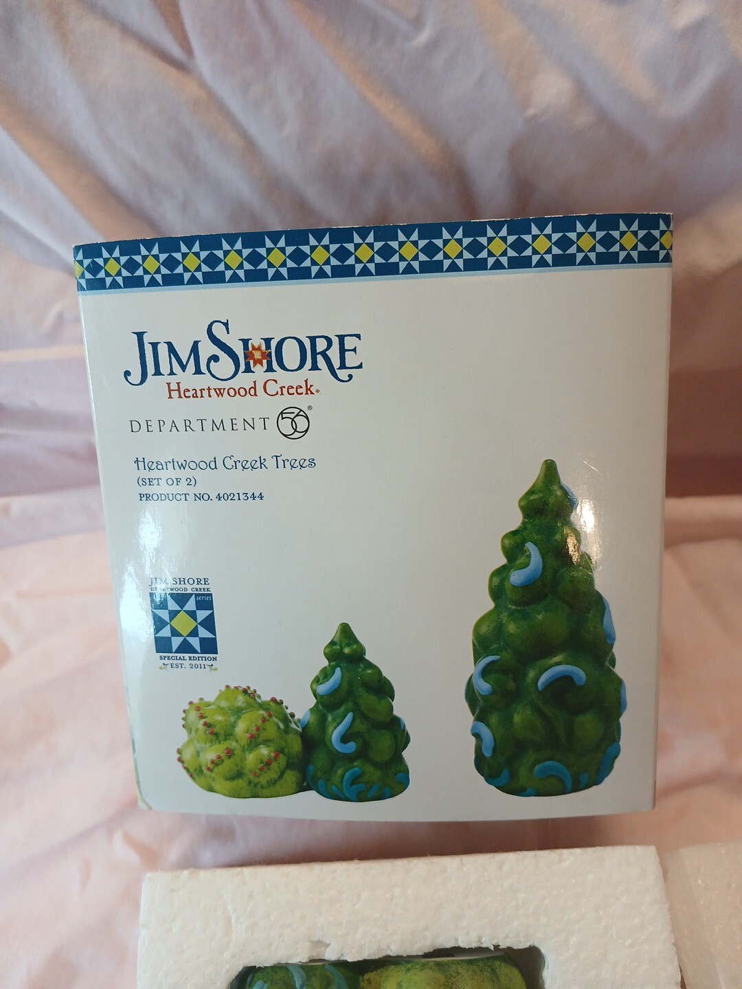 Jim Shore Heartwood Creek Dept 56 Trees (Set Of 2) # 4021344 Retired