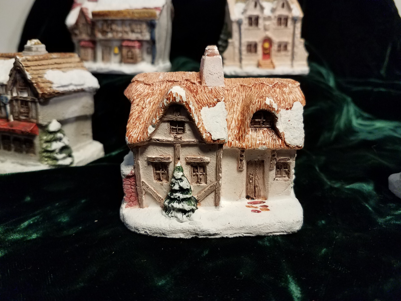 Lot of 6 Dickens Christmas Scrooge Cratchit Butcher Church Toy shop 1988 RSVP
