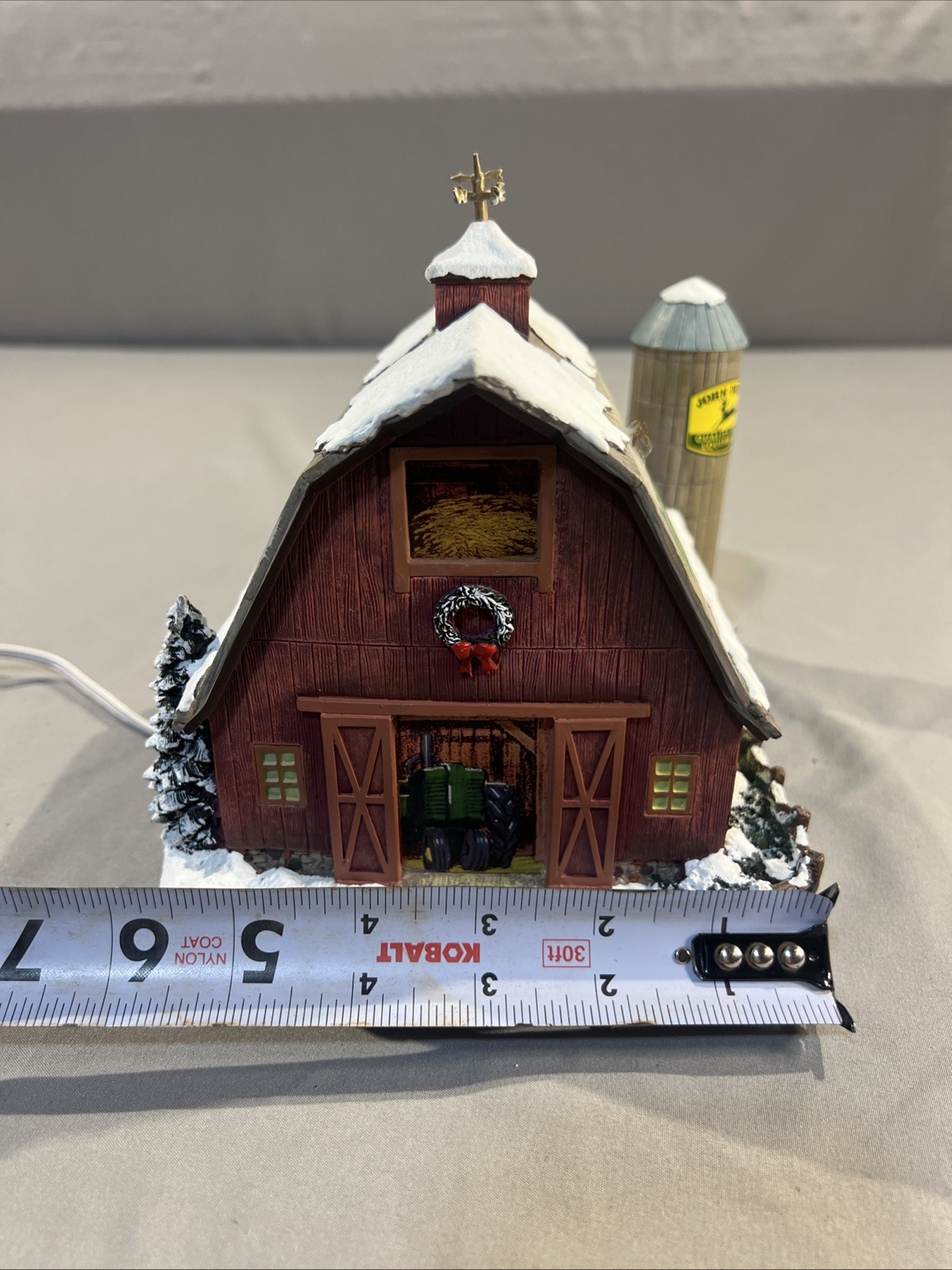 Hawthorne Village 2003 John Deere Barn 8x6x8 Village Collection Thomas Kinkade