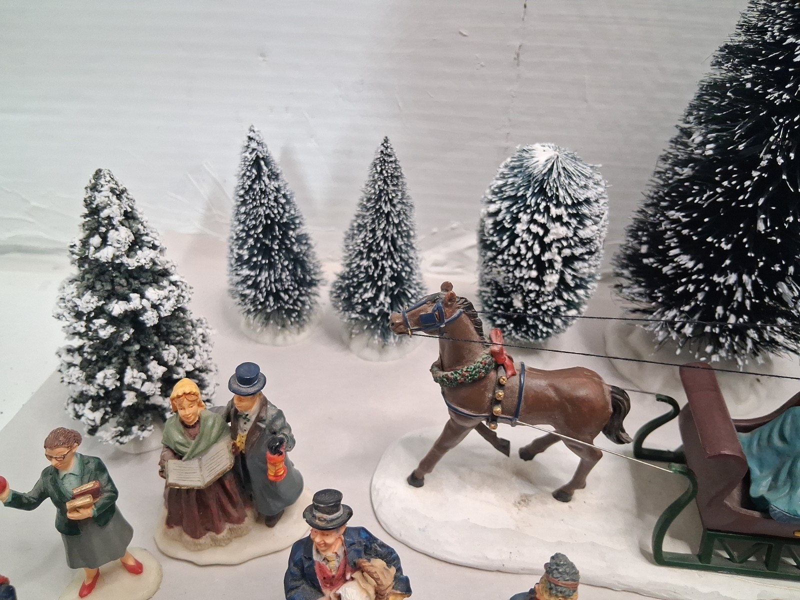Lot Of 45 LEMAX,DEPT 56,ENCHANTED Christmas Figurines/Trees SEE DESCRIPTION