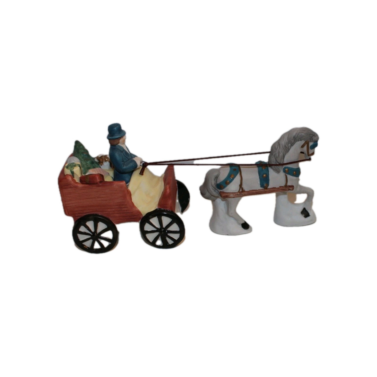 Vintage Venture Memories Porcelain Horse Drawn Carriage