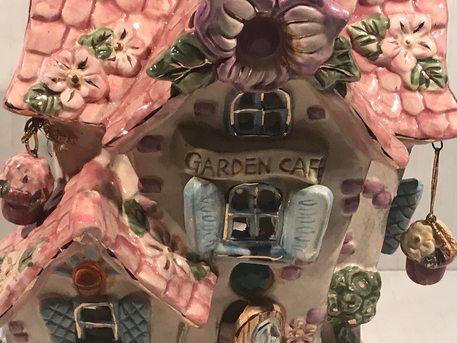 Dolomite Spring House Tea Candle Garden Cafe Ceramic & Porcelain Multicolor VTG