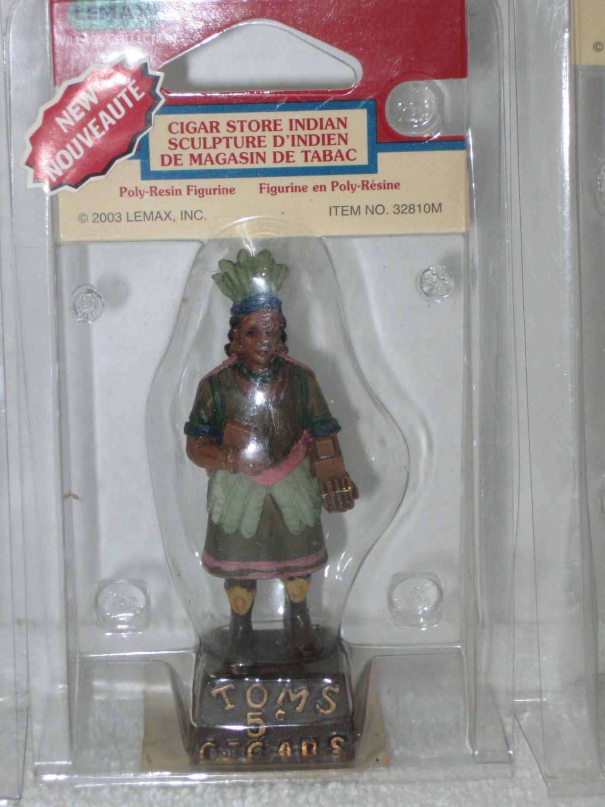 LEMAX ~ CIGAR STORE INDIAN ~ VILLAGE COLLECTION ~ POLY RESIN FIGURINE ~ 3 1/4″